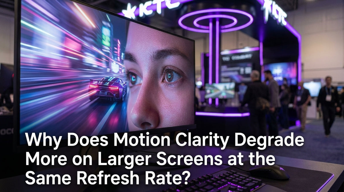 Why Does Motion Clarity Degrade More on Larger Screens at the Same Refresh Rate?