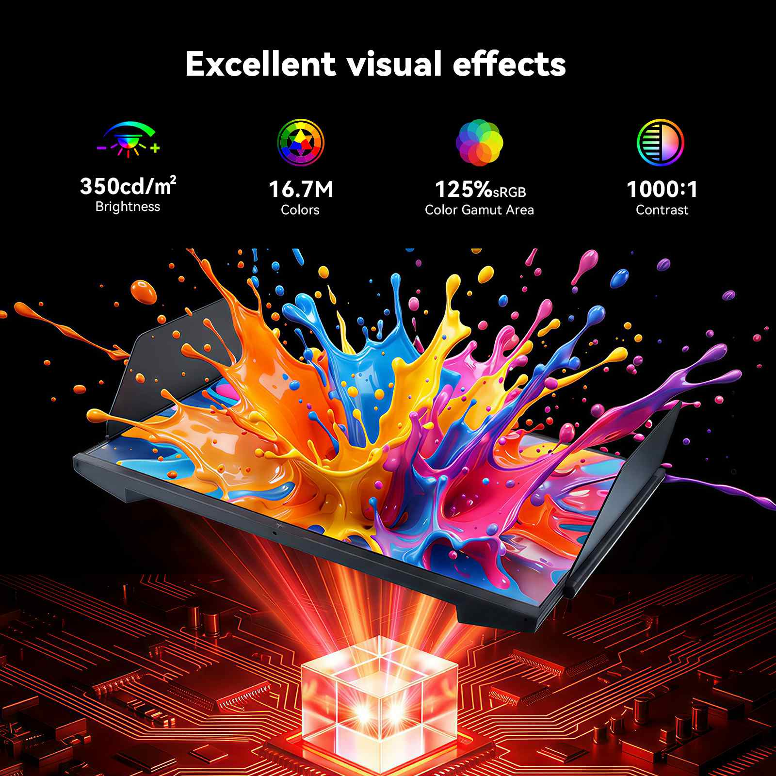 KTC 24.1-inch FHD gaming monitor with shielding hood and esports display