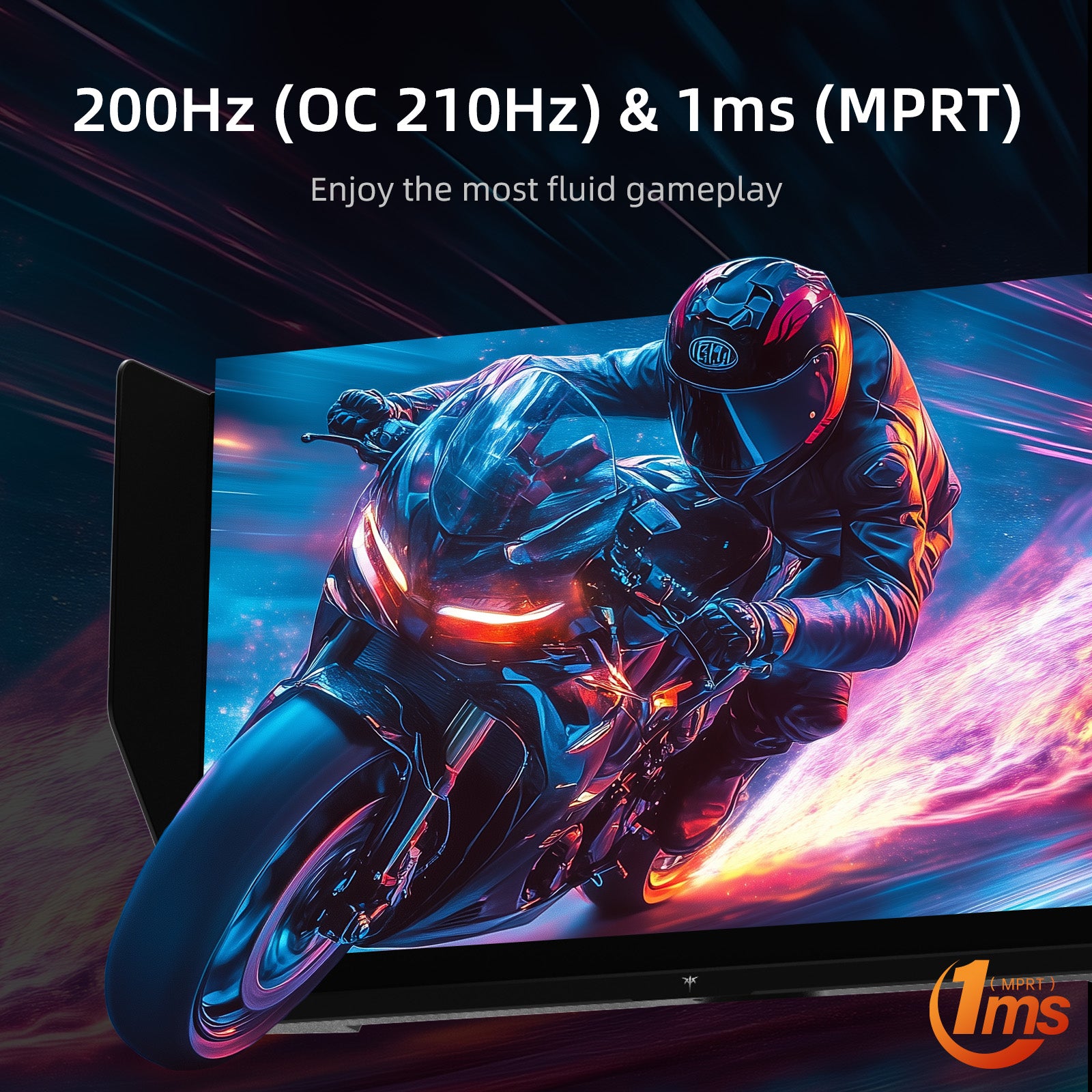 KTC 27-inch gaming monitor with detachable side shields and adjustable stand