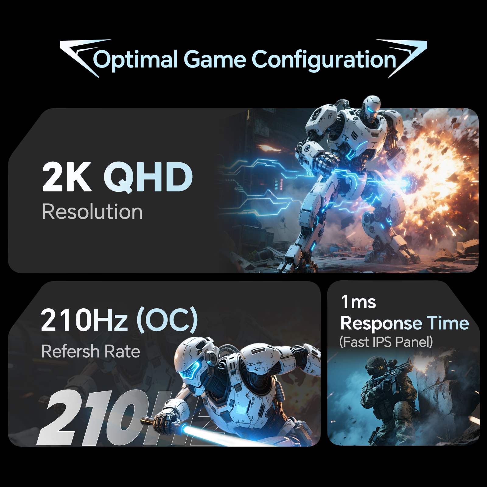 KTC 27-inch 2K gaming monitor with HDR400, built-in speakers, and slim black bezel