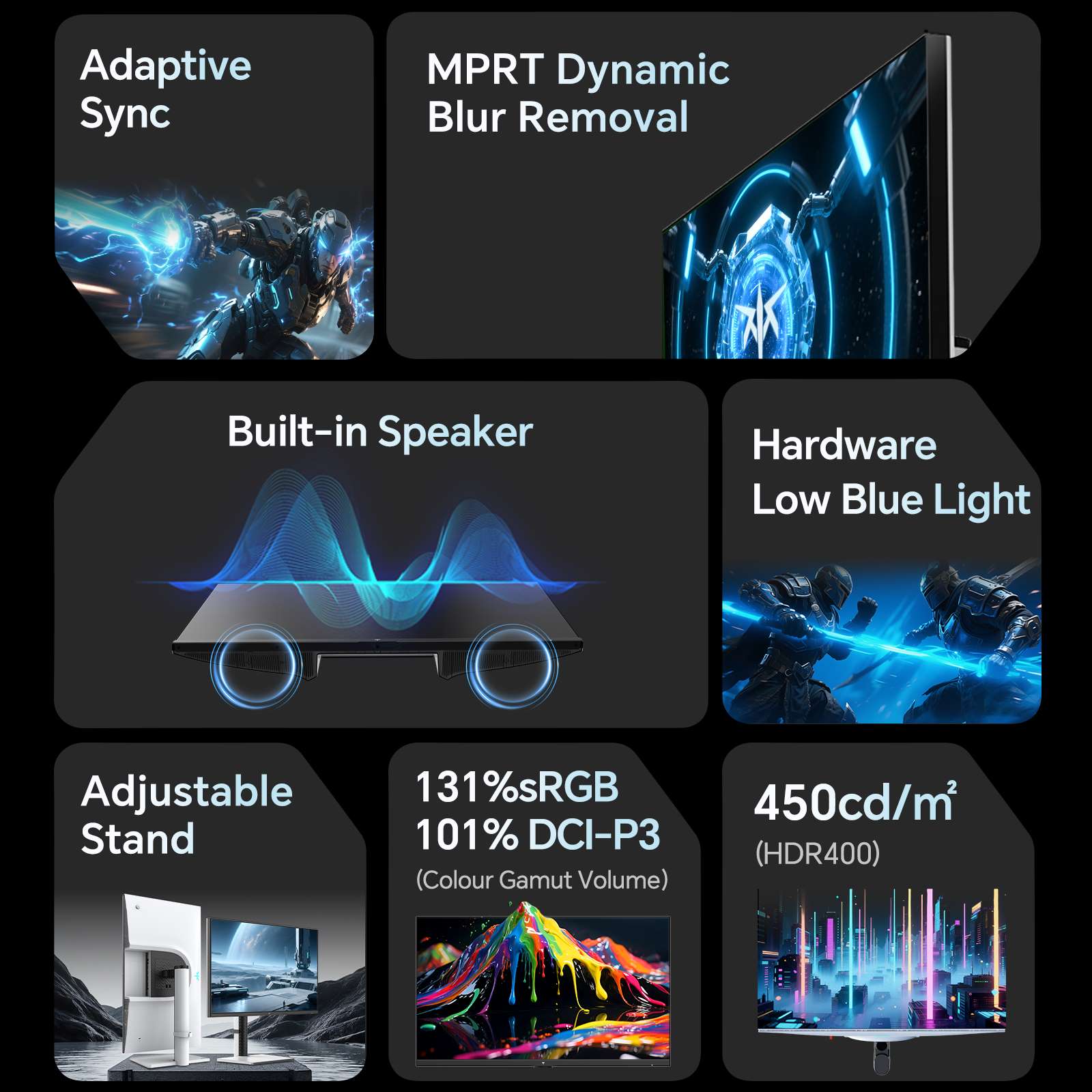 KTC 27-inch 2K 200Hz HDR400 gaming monitor with Fast IPS and speakers