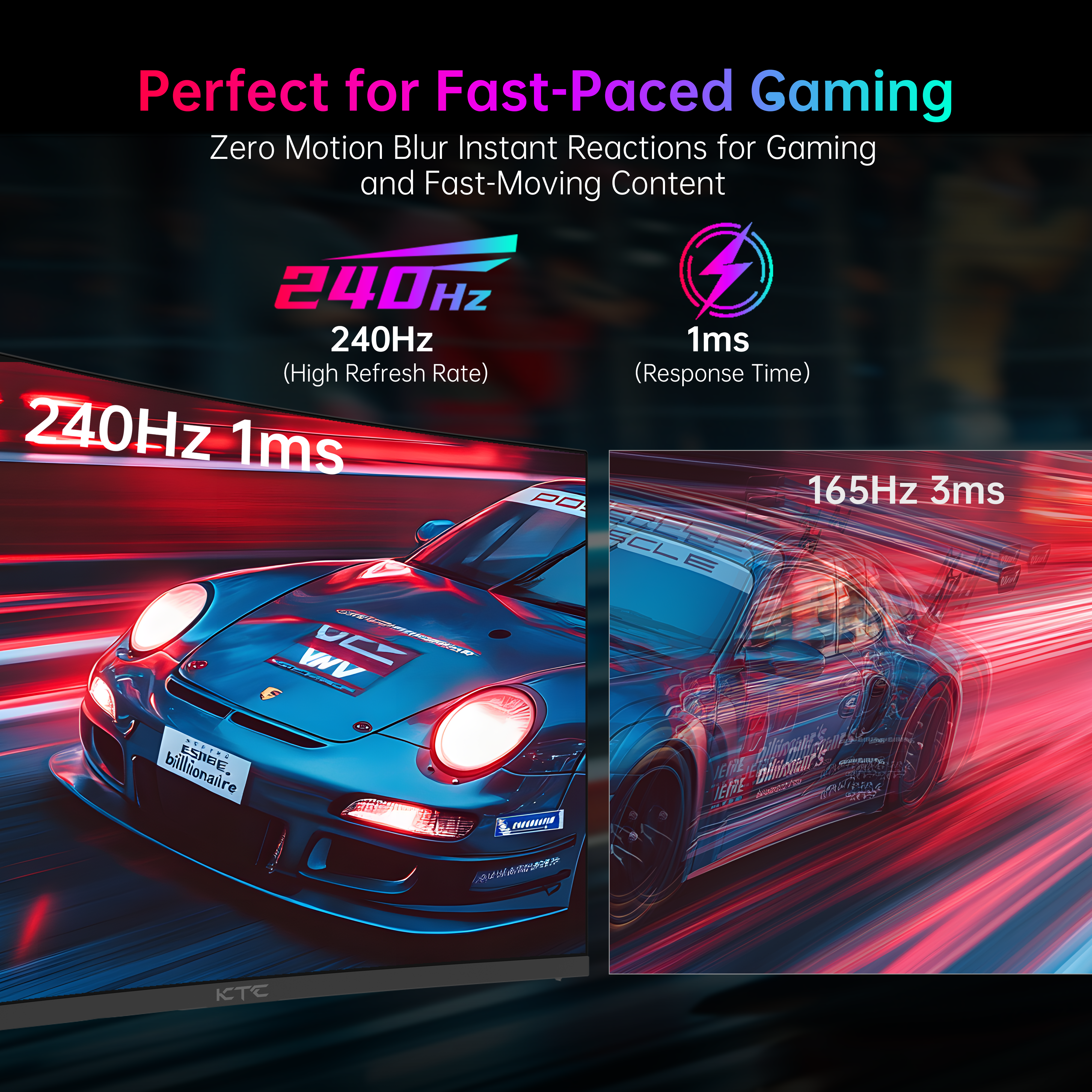 KTC 32-inch 1000R curved gaming monitor, 2K 240Hz display