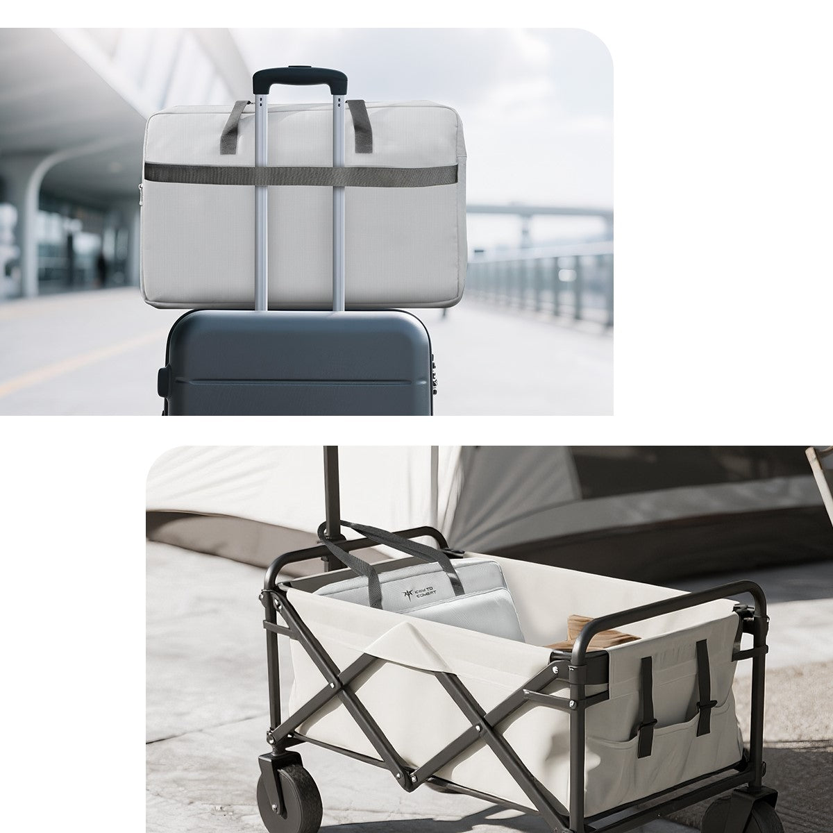 Black canvas travel bag for 25-inch portable monitor or laptop, padded and durable