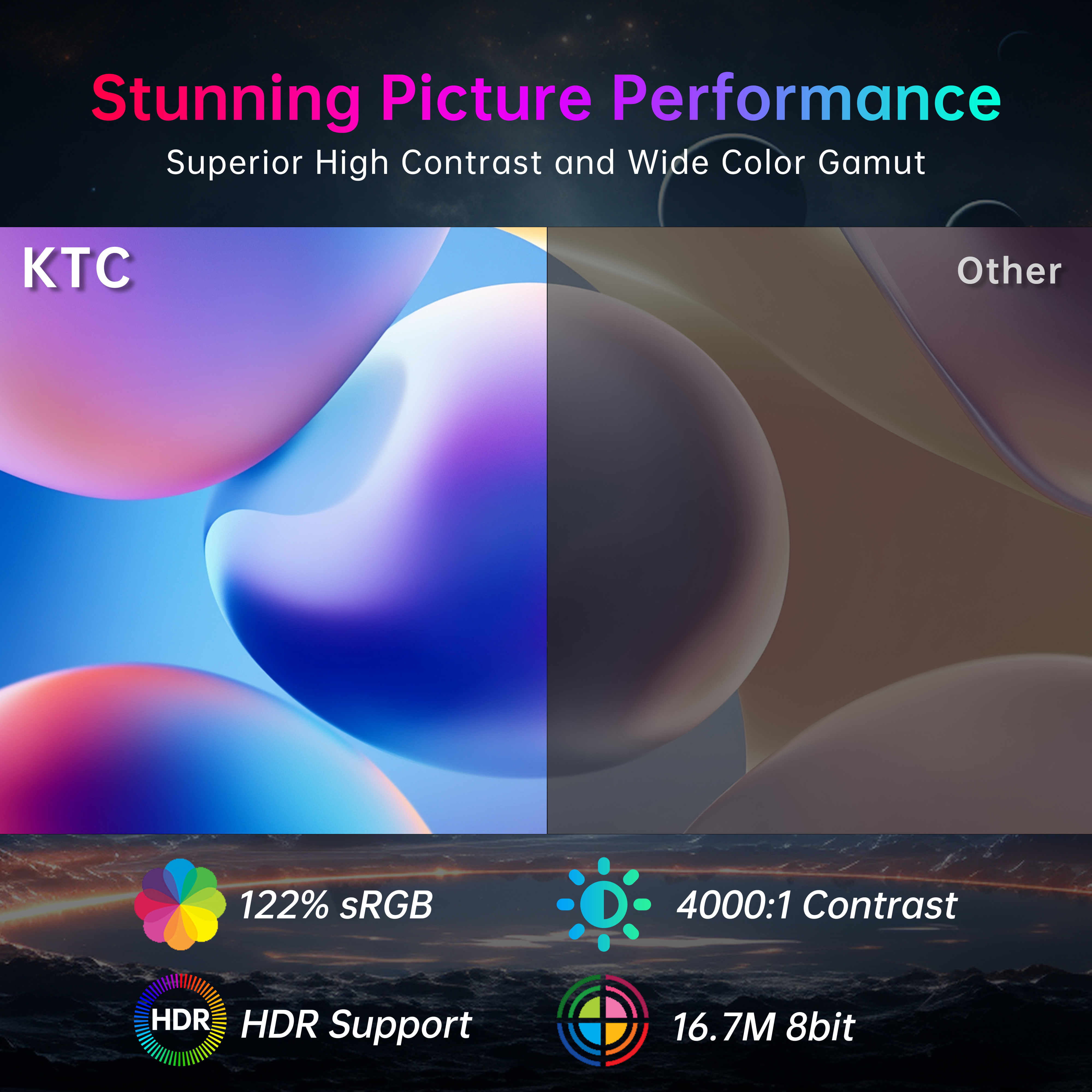 KTC 32-inch 1000R curved gaming monitor with 240Hz display and slim black bezel