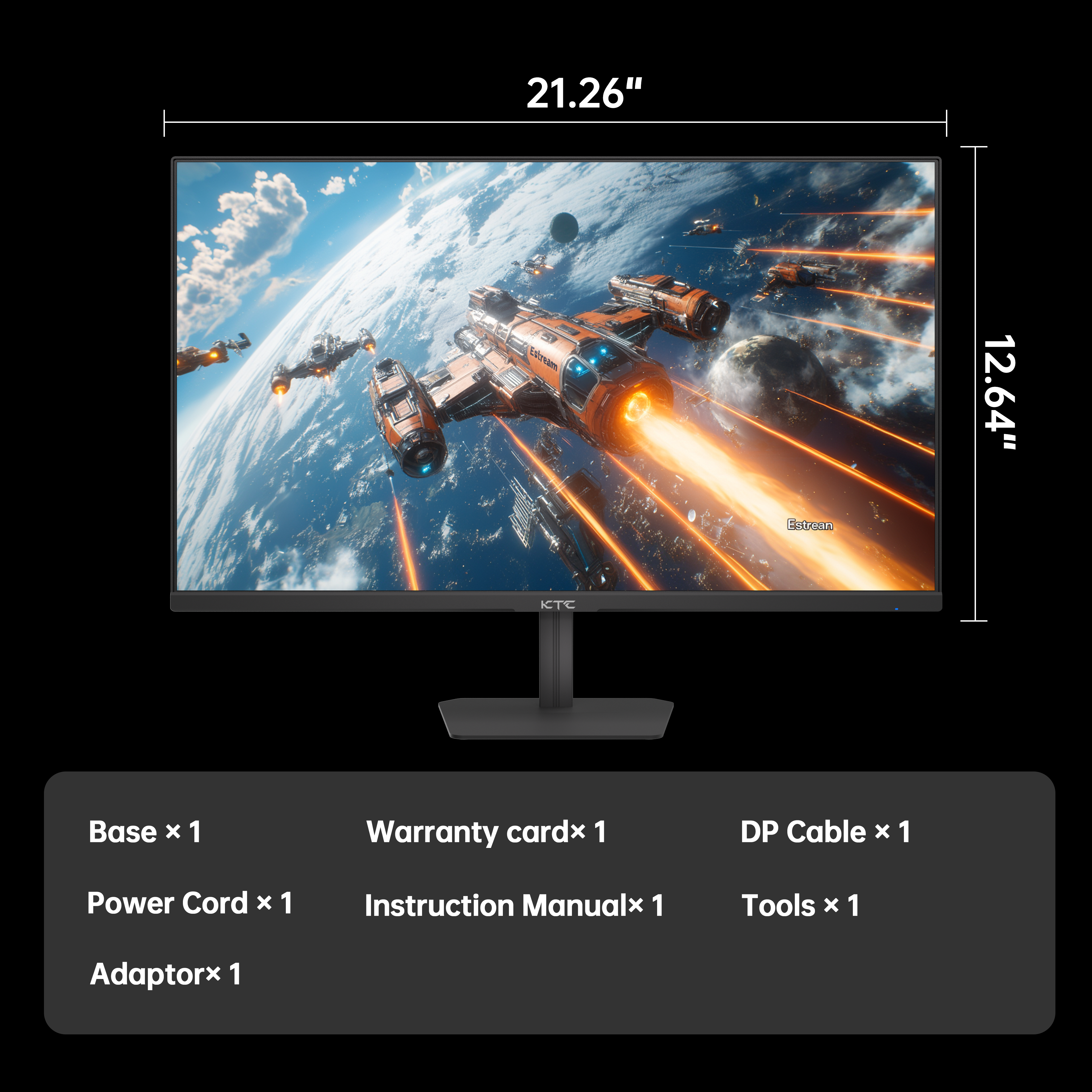 KTC H27E6 27-inch 2K gaming vertical monitor in portrait mode, 300Hz, Fast IPS