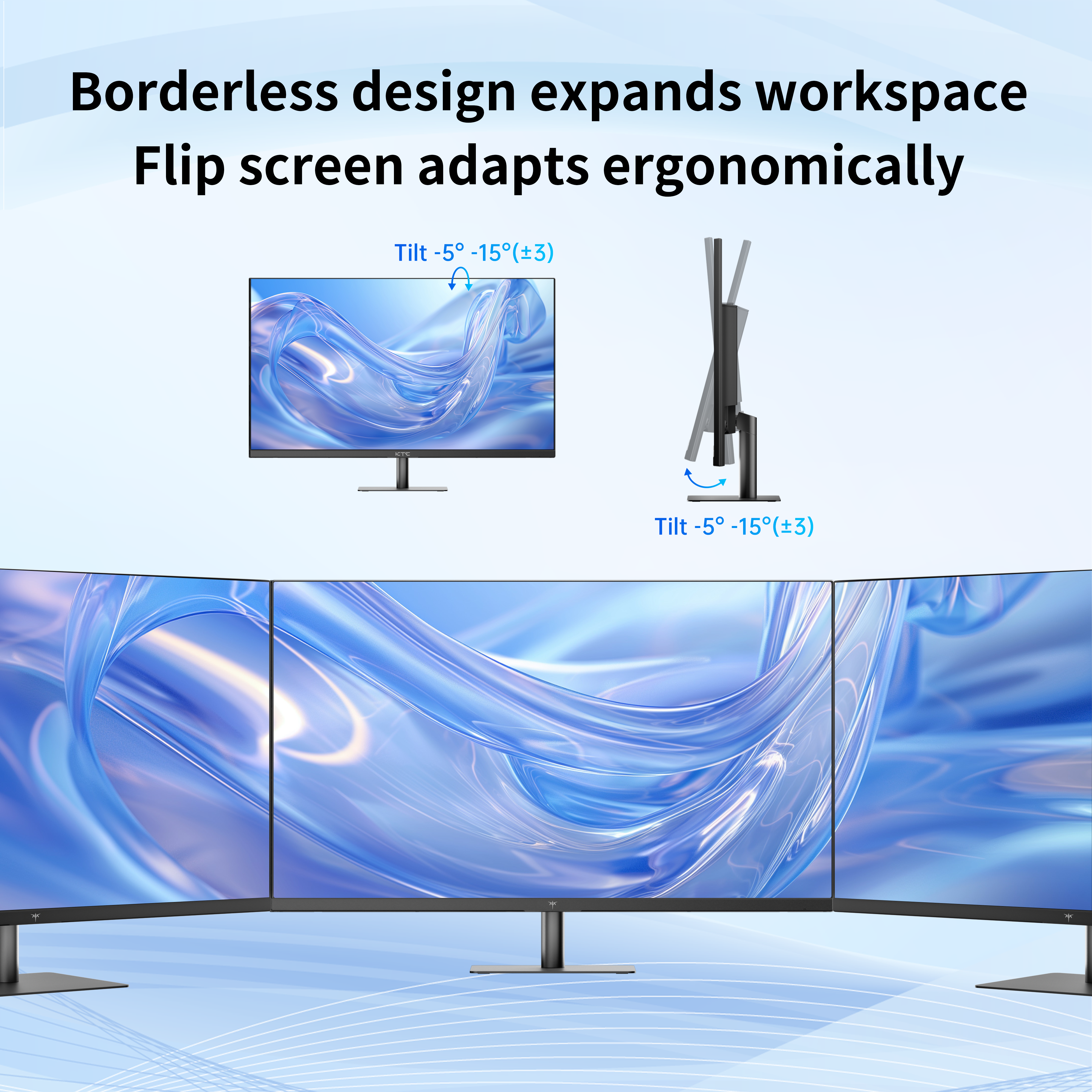 KTC 32-inch 2K IPS monitor with thin bezels and slim stand, 100Hz/120Hz home office display