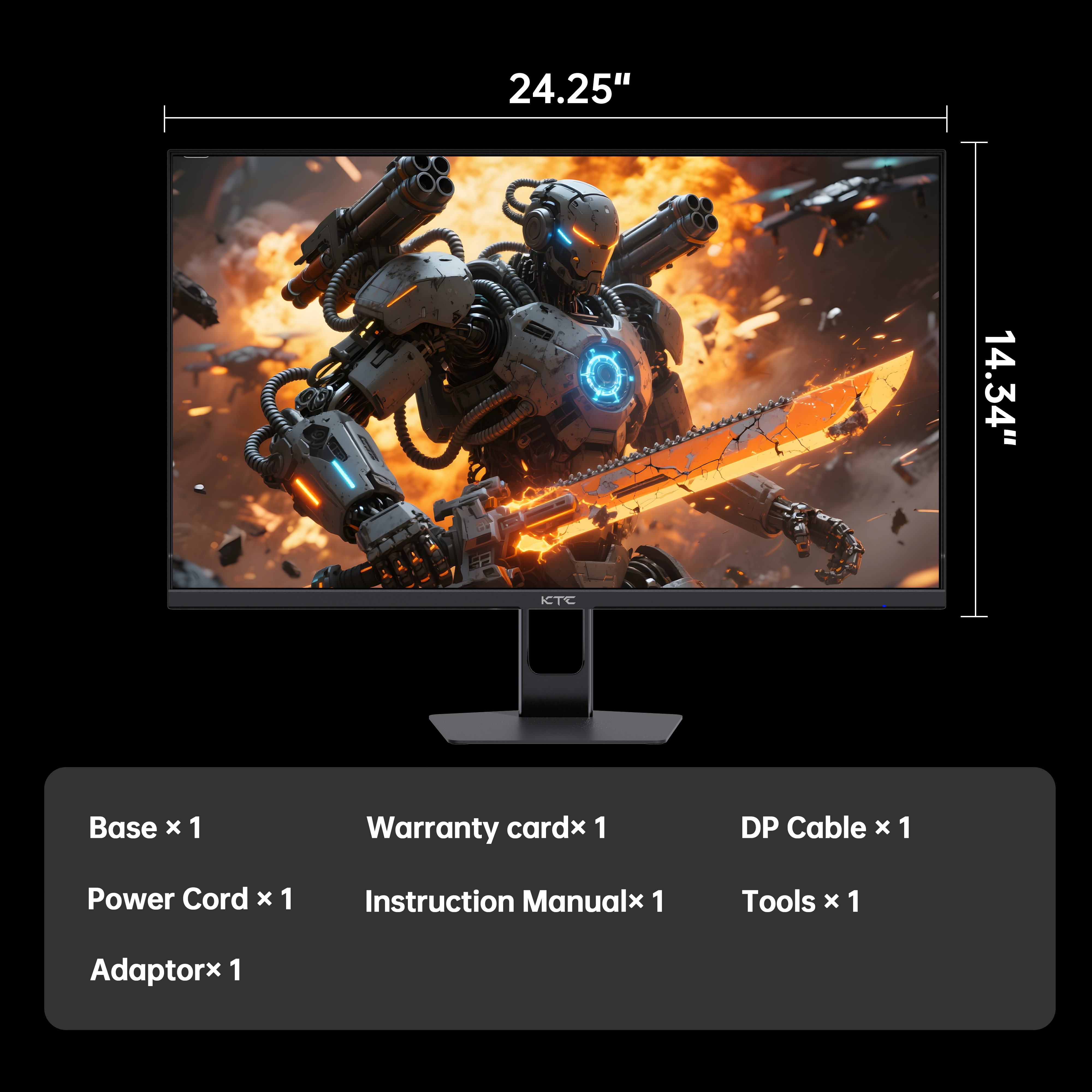KTC 27-inch FHD gaming monitor with slim bezel and black stand