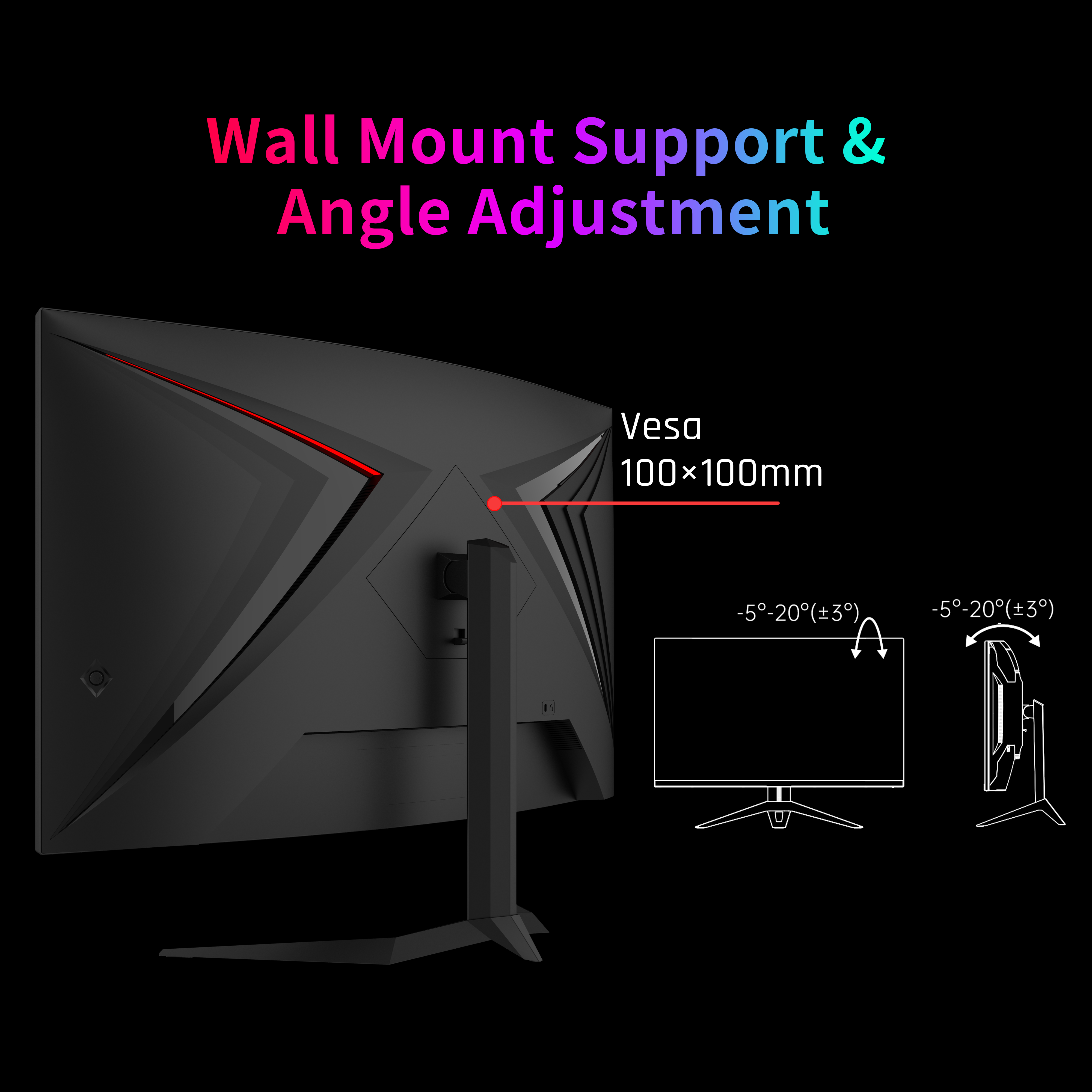 KTC 32 inch 2K curved gaming monitor with 240Hz display and black bezel