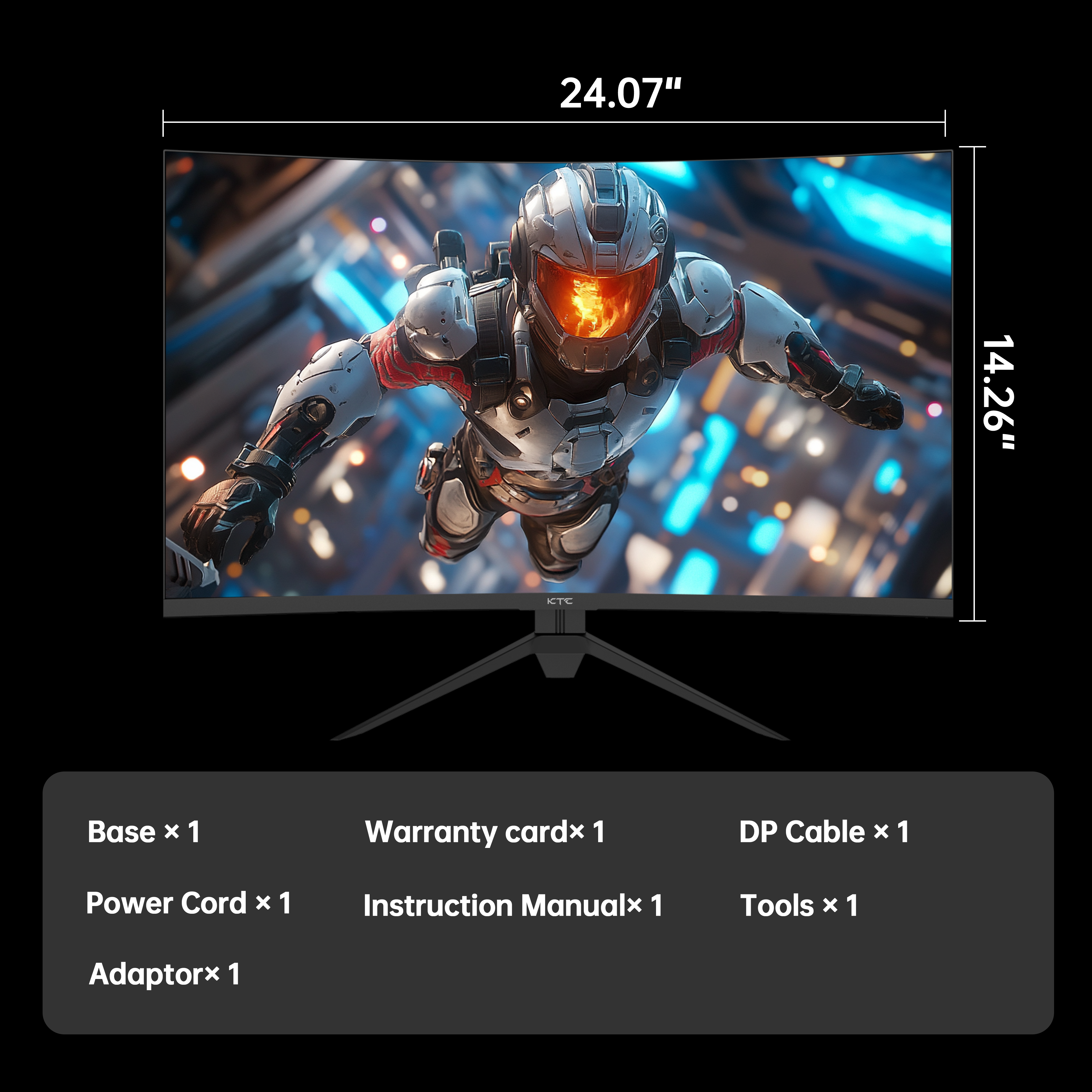 KTC 27-inch curved gaming monitor with 2K 180Hz display