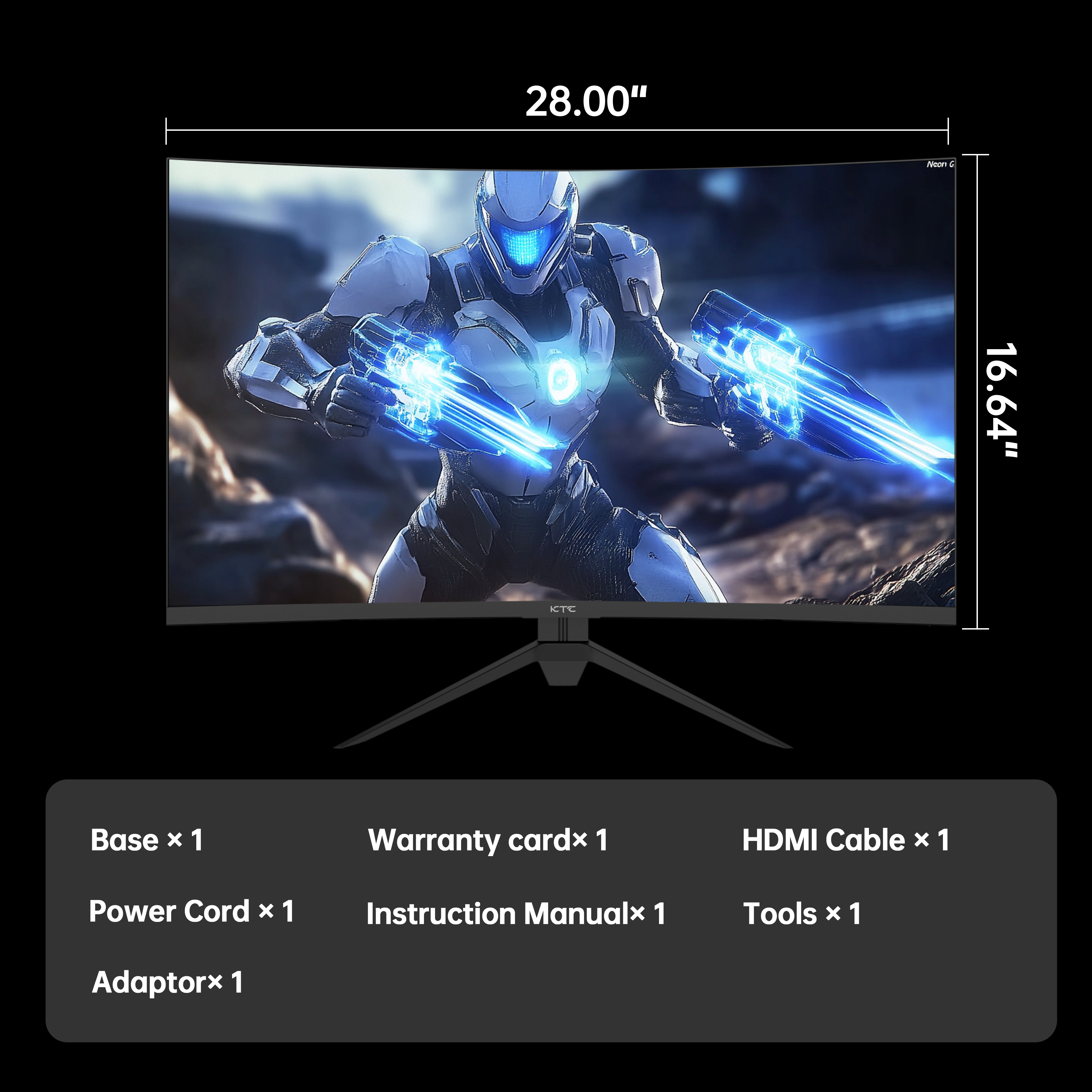 KTC 32-inch curved FHD gaming monitor with 240Hz, 1ms response, and thin bezel