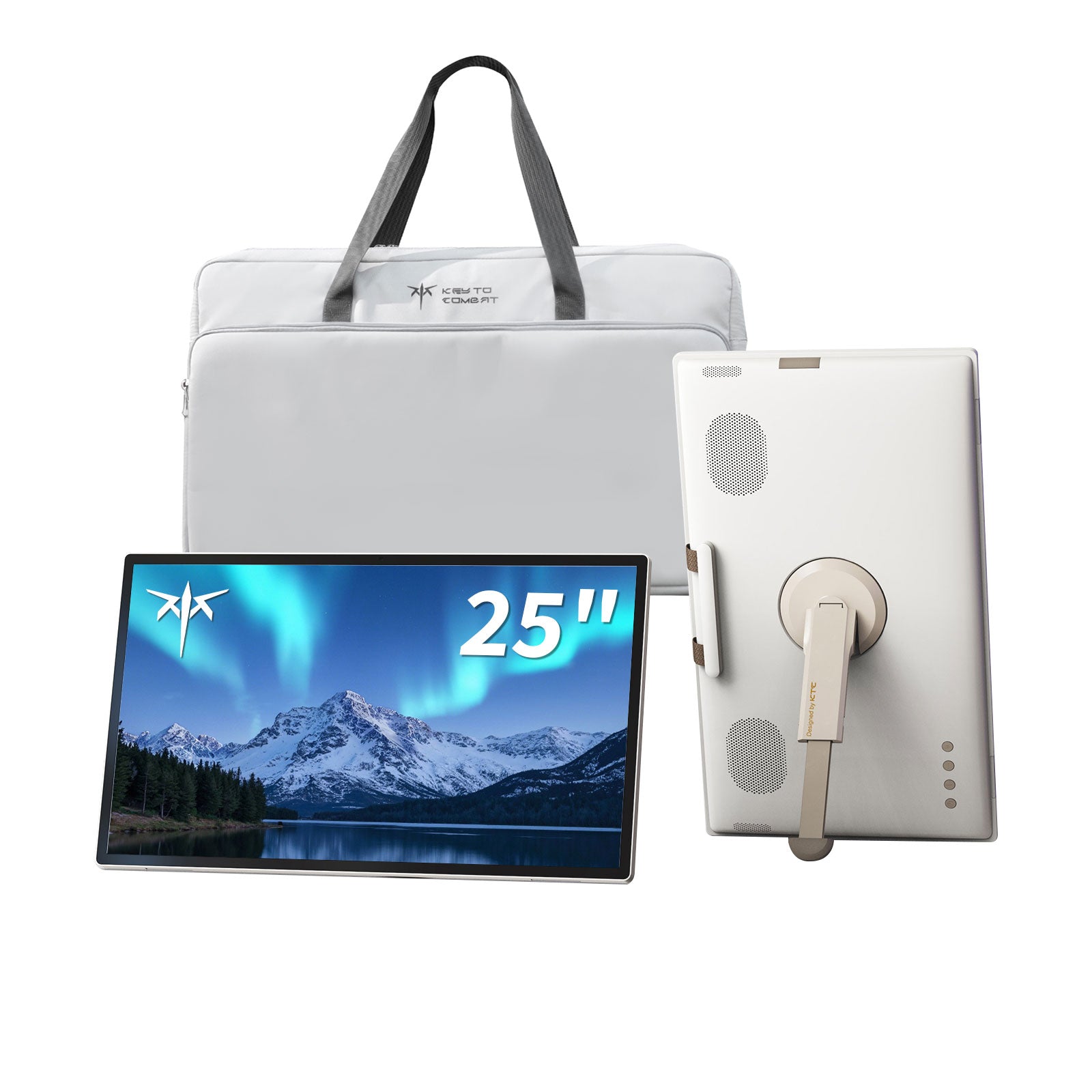 KTC MEGAPAD 25-inch FHD portable touch monitor with built-in camera and privacy cover