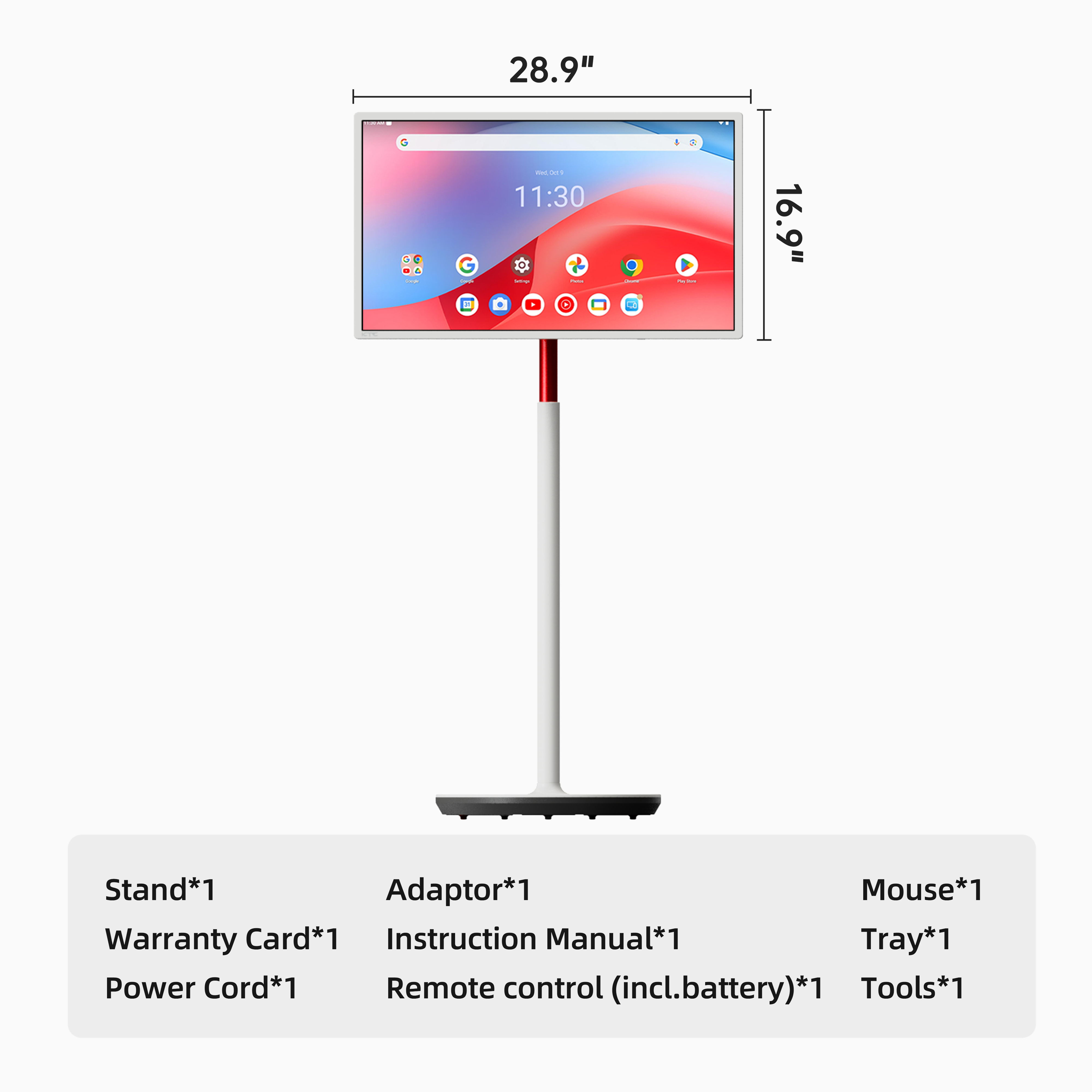 KTC MEGAPAD 32-inch 4K Android 13 touch monitor with wheeled stand