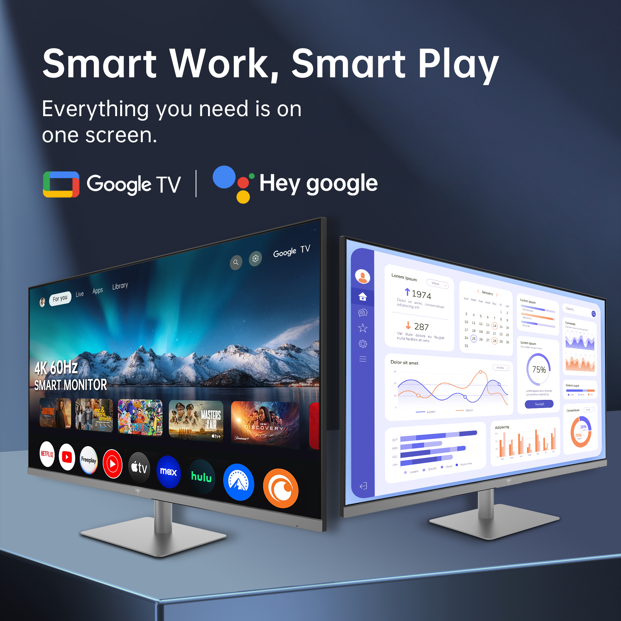 KTC 32-inch 4K smart monitor with Google TV for Netflix, YouTube and apps
