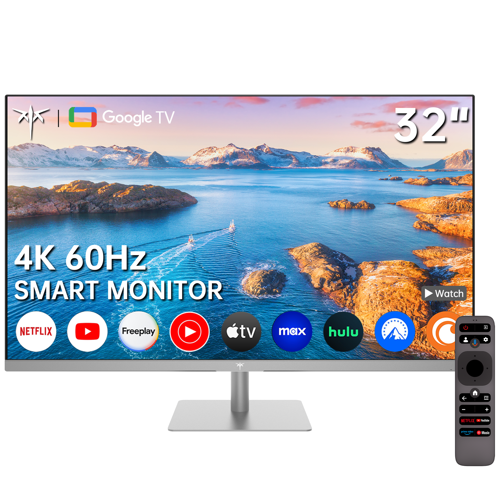 KTC 32-inch 4K smart monitor with Google TV, HDR10, Dolby Audio, USB-C hub and KVM switch