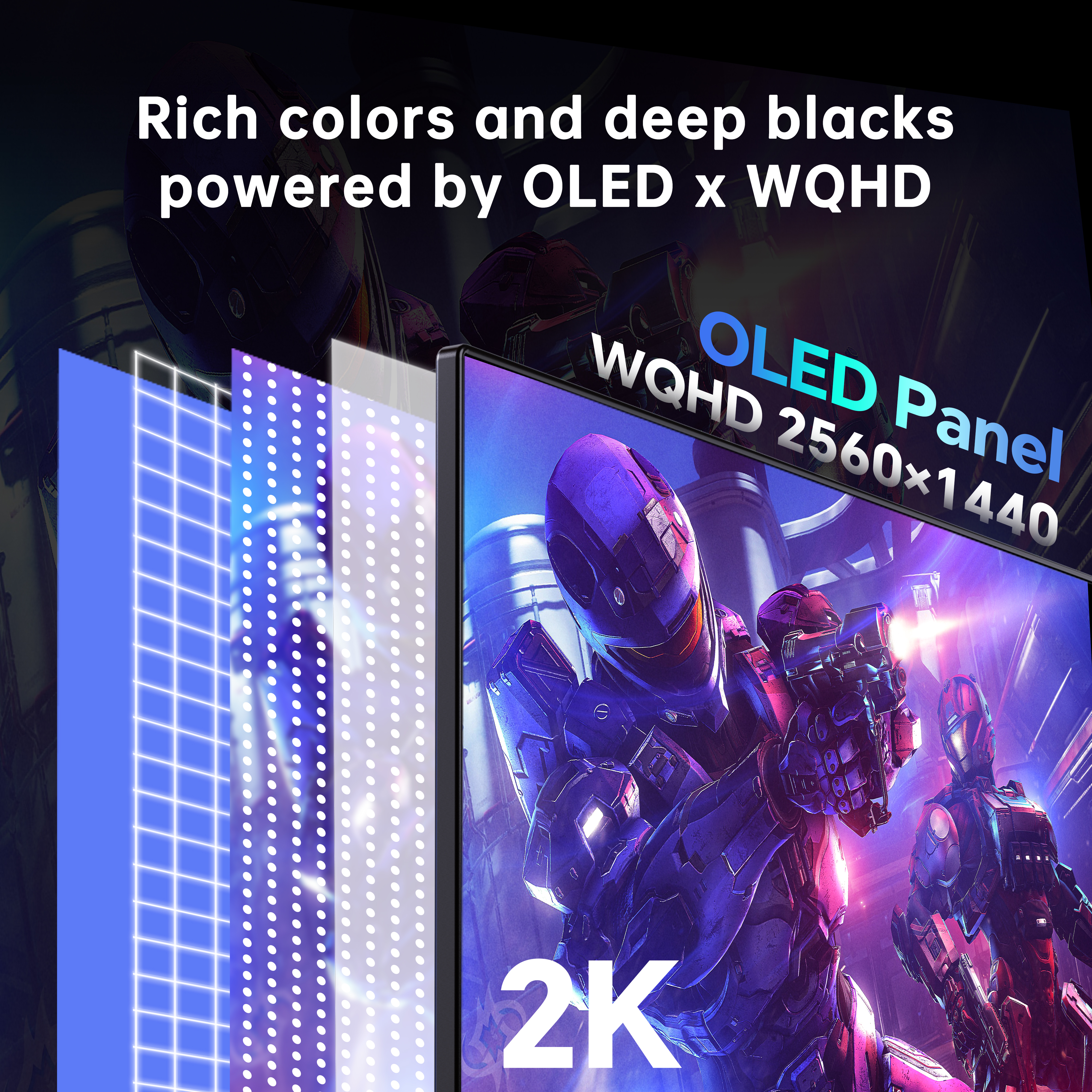 KTC 27-inch OLED gaming monitor with 2K 240Hz display, 0.03ms response, USB-C and KVM