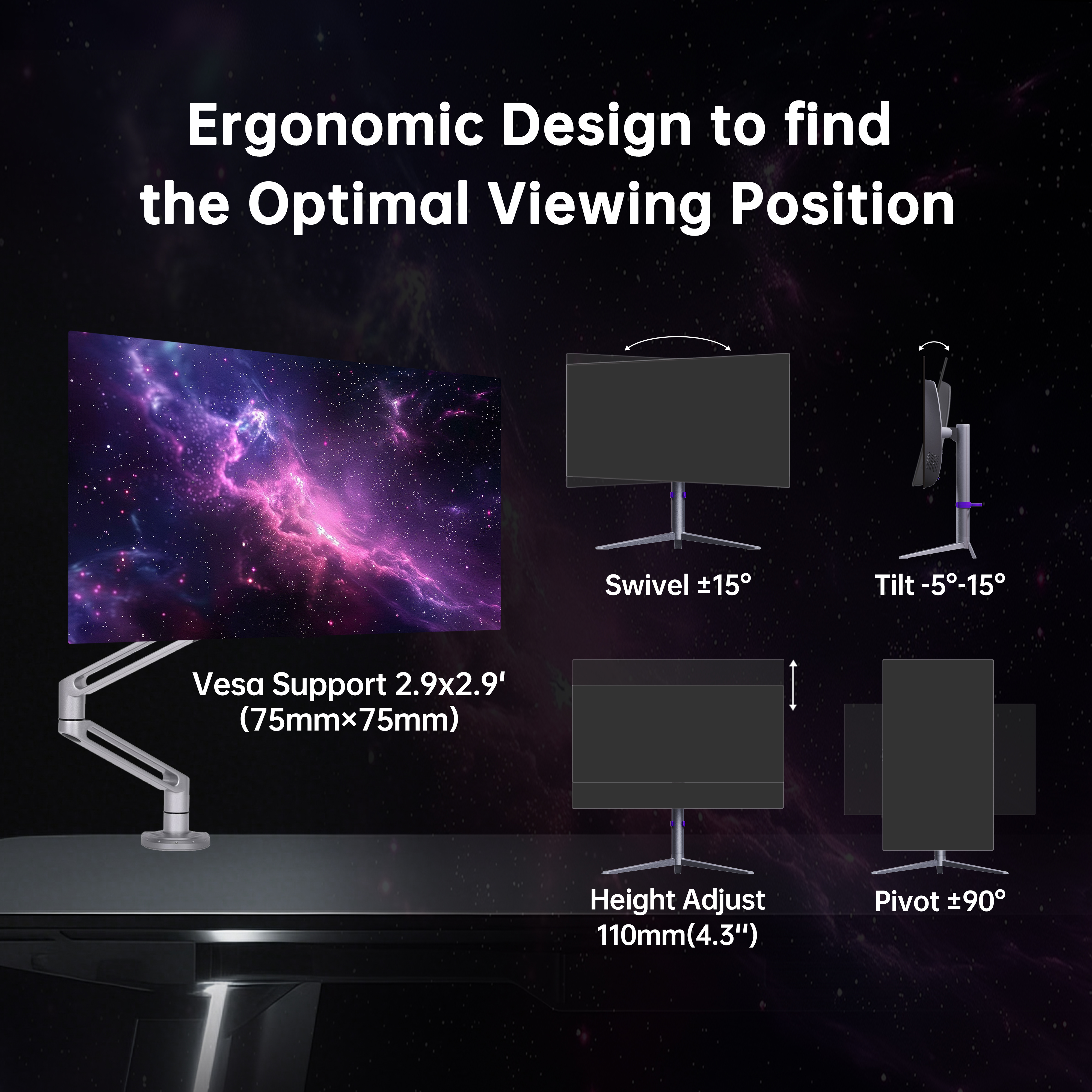 KTC 27-inch OLED gaming monitor with slim bezels showing WORLD OF GAMERS graphic