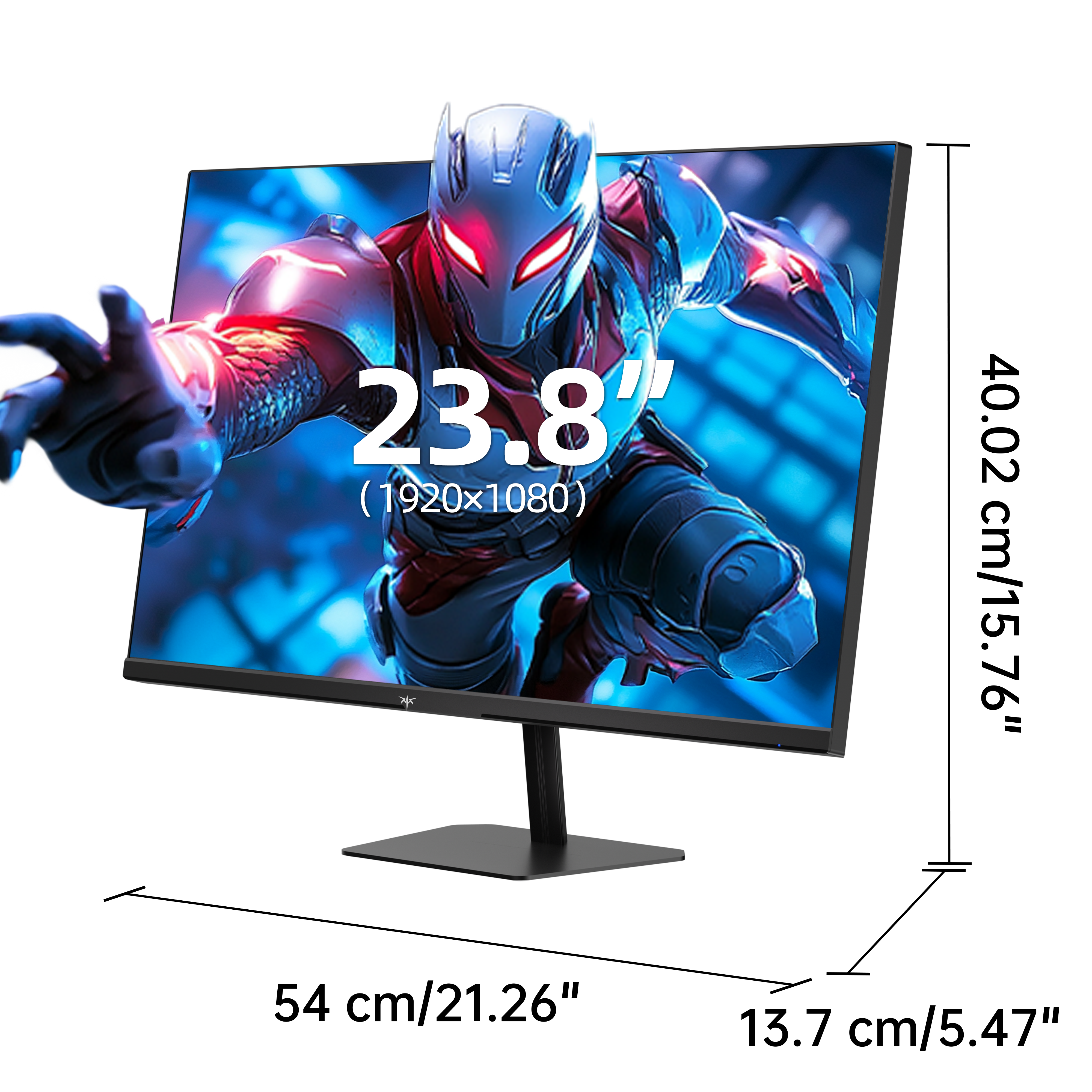 KTC 24-inch gaming monitor with slim bezels, black stand, and HDR400 display specs