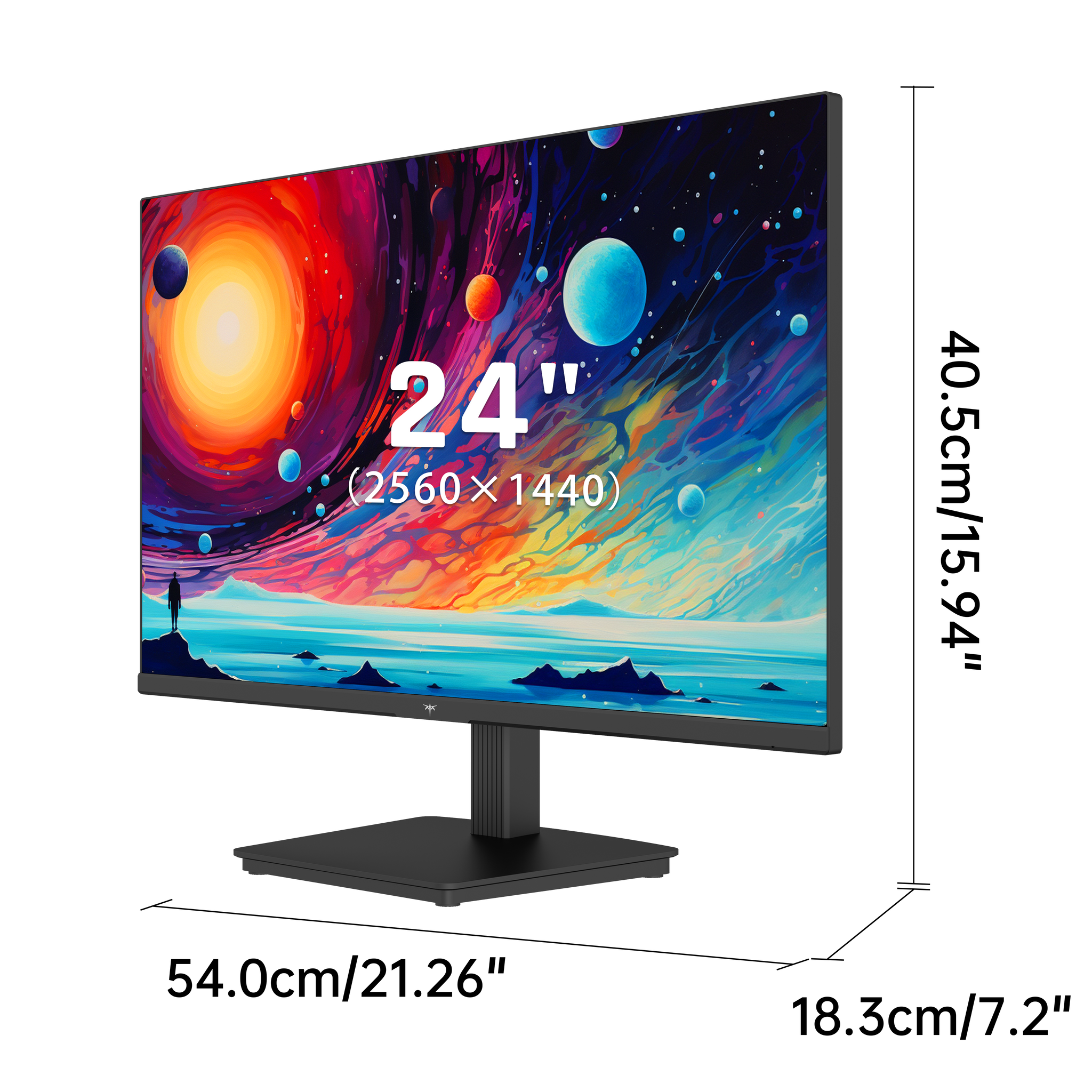 KTC 24-inch 2K IPS monitor with 100Hz, 3-sided narrow bezels and stand