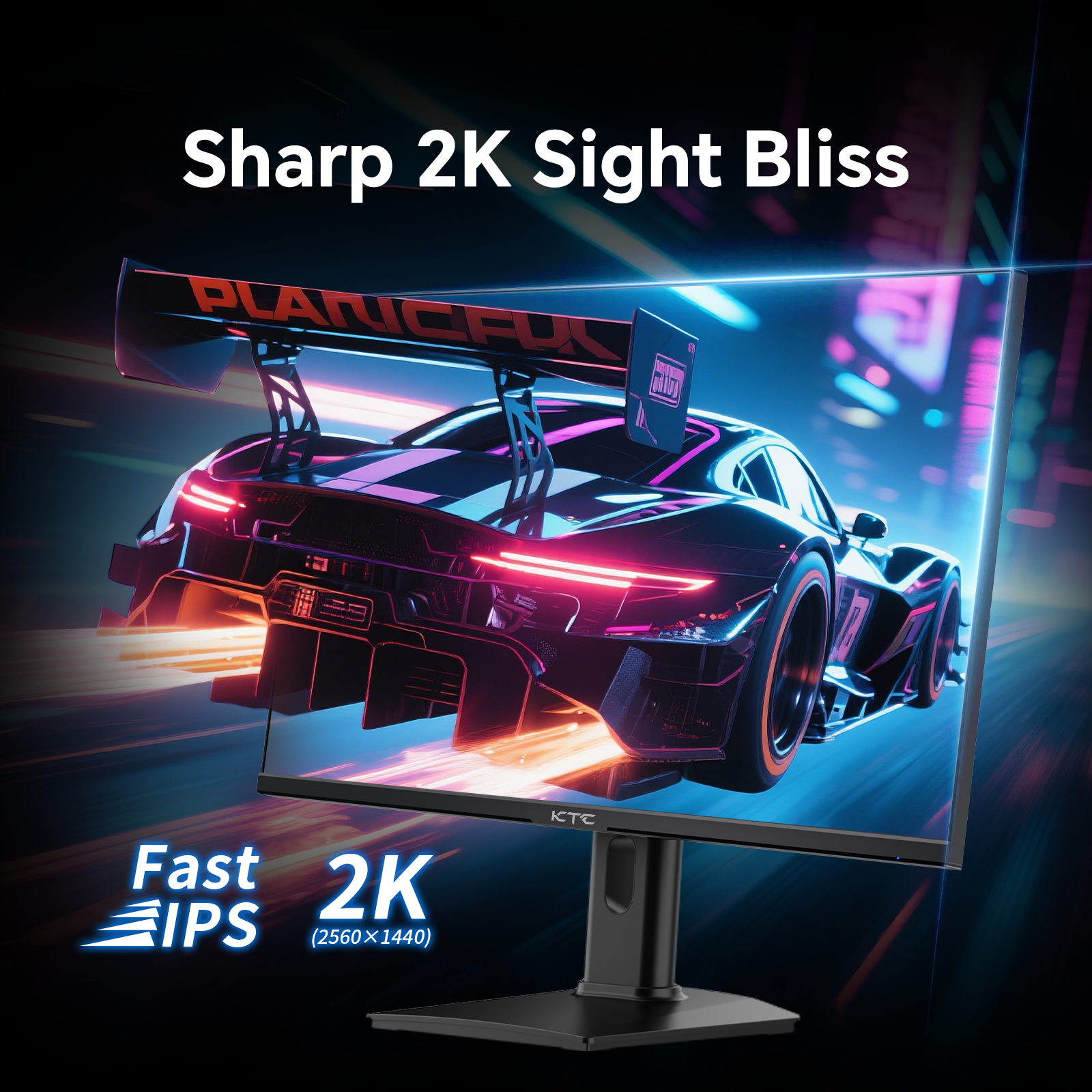 KTC 24-inch 2K HDR400 gaming monitor with 180Hz Fast IPS display and slim bezels
