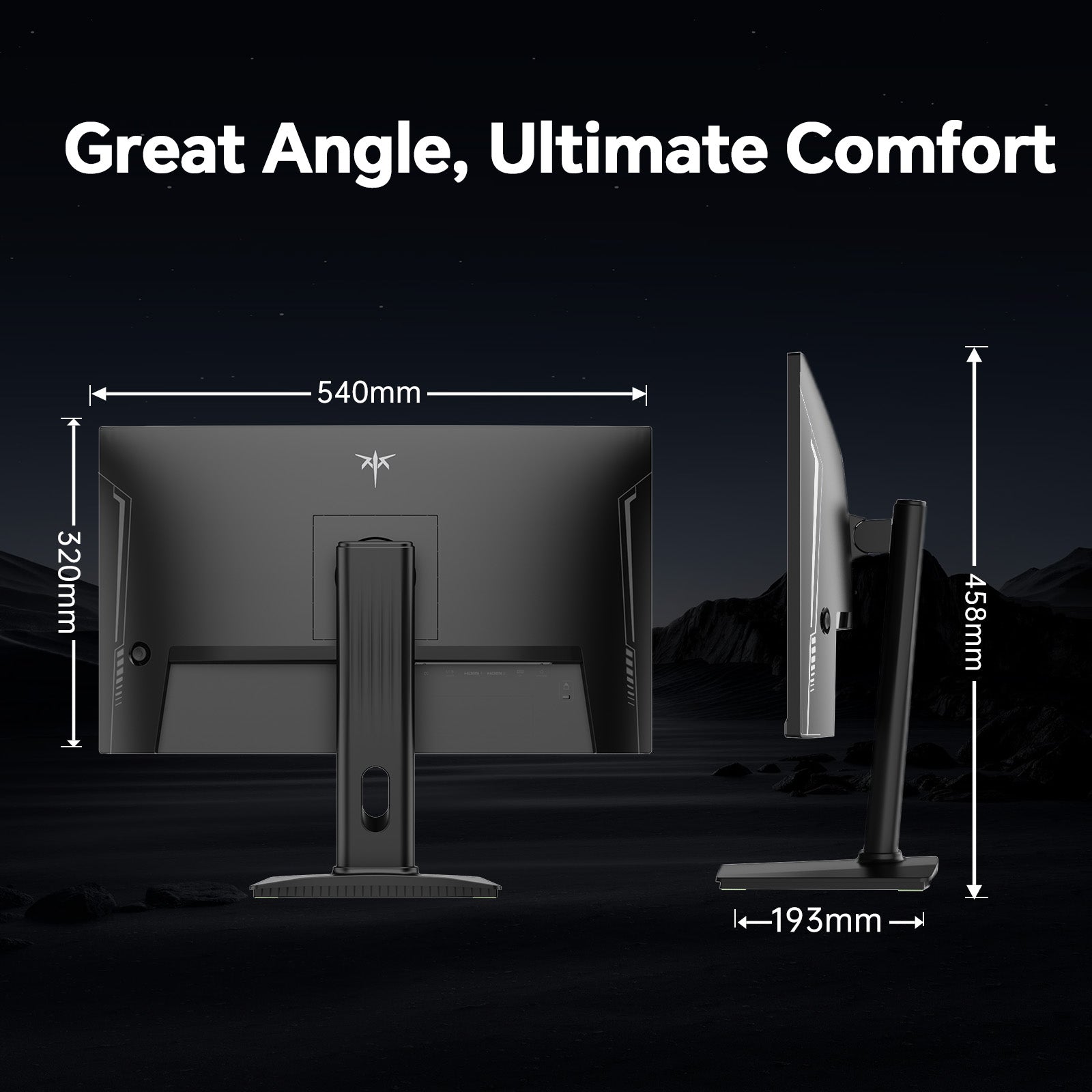 KTC 24-inch 2K gaming monitor with slim bezel and colorful racing game display