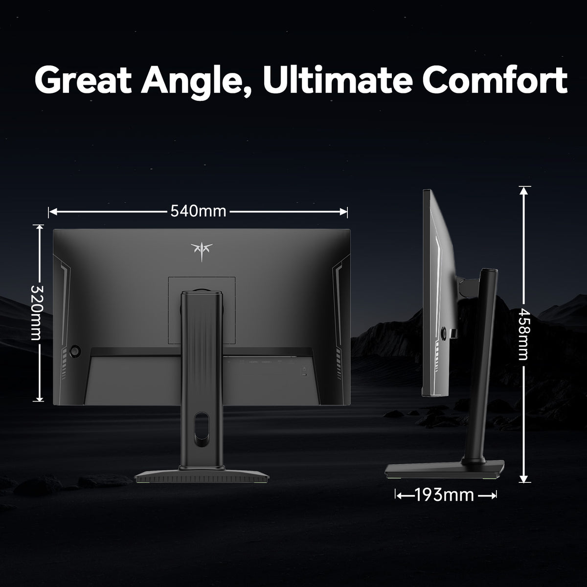 KTC 24-inch 2K gaming monitor with slim bezel and colorful racing game display