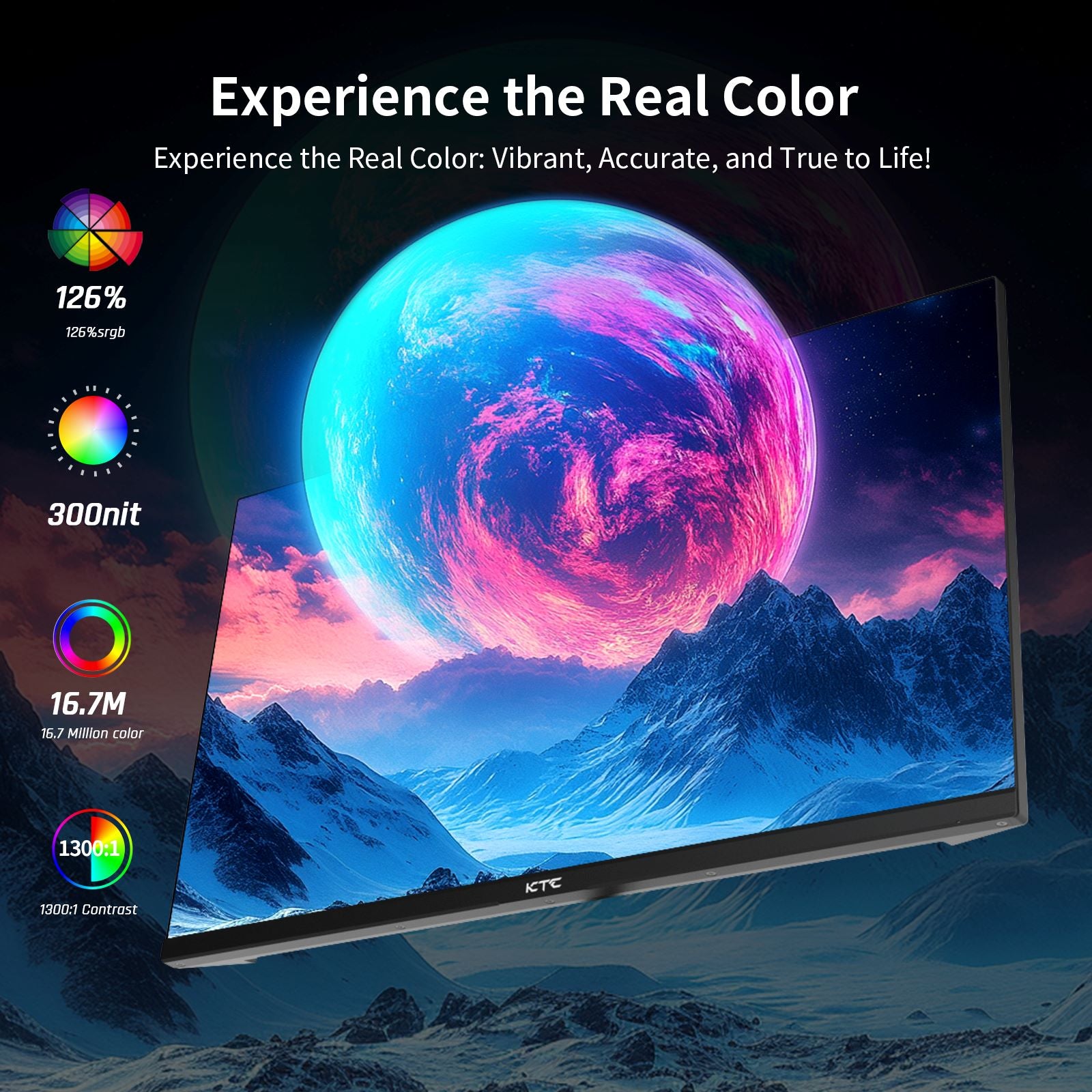 KTC 24.5-inch FHD IPS monitor with 100Hz refresh rate, slim bezels and vivid display