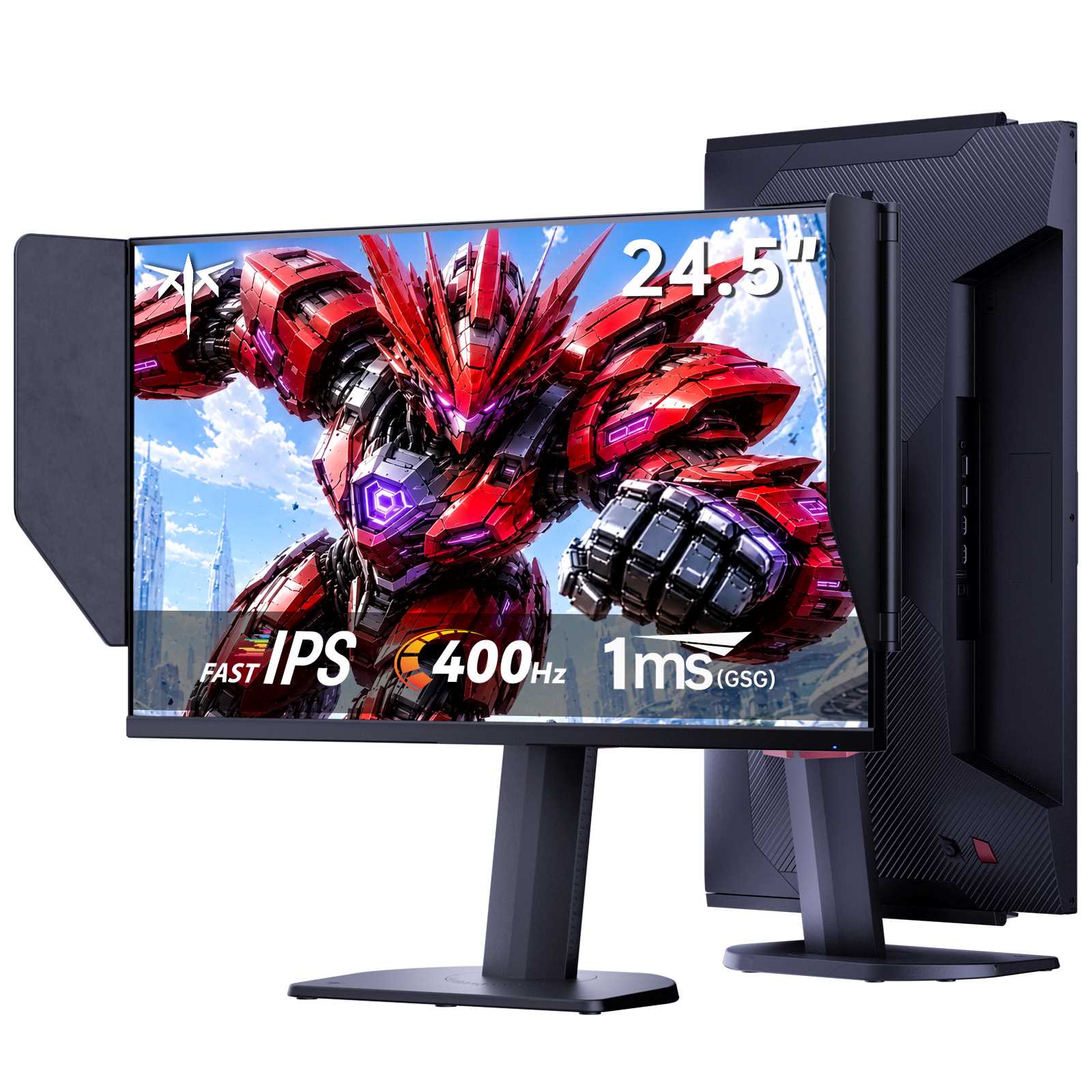 KTC 24.5-inch gaming monitor with shielding hood, Fast IPS, 400Hz, 1ms