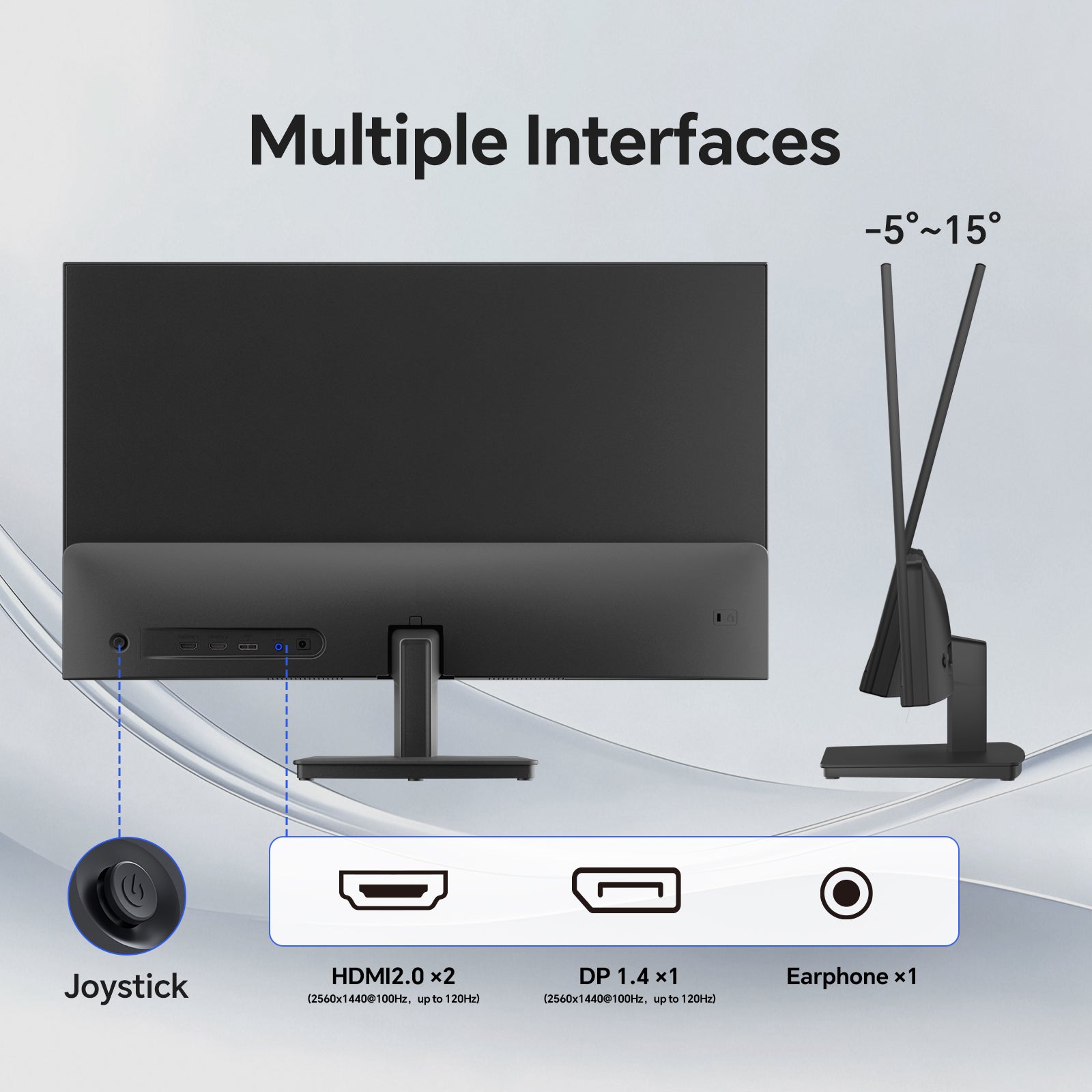KTC 27-inch 2K monitor with thin bezels and adjustable stand