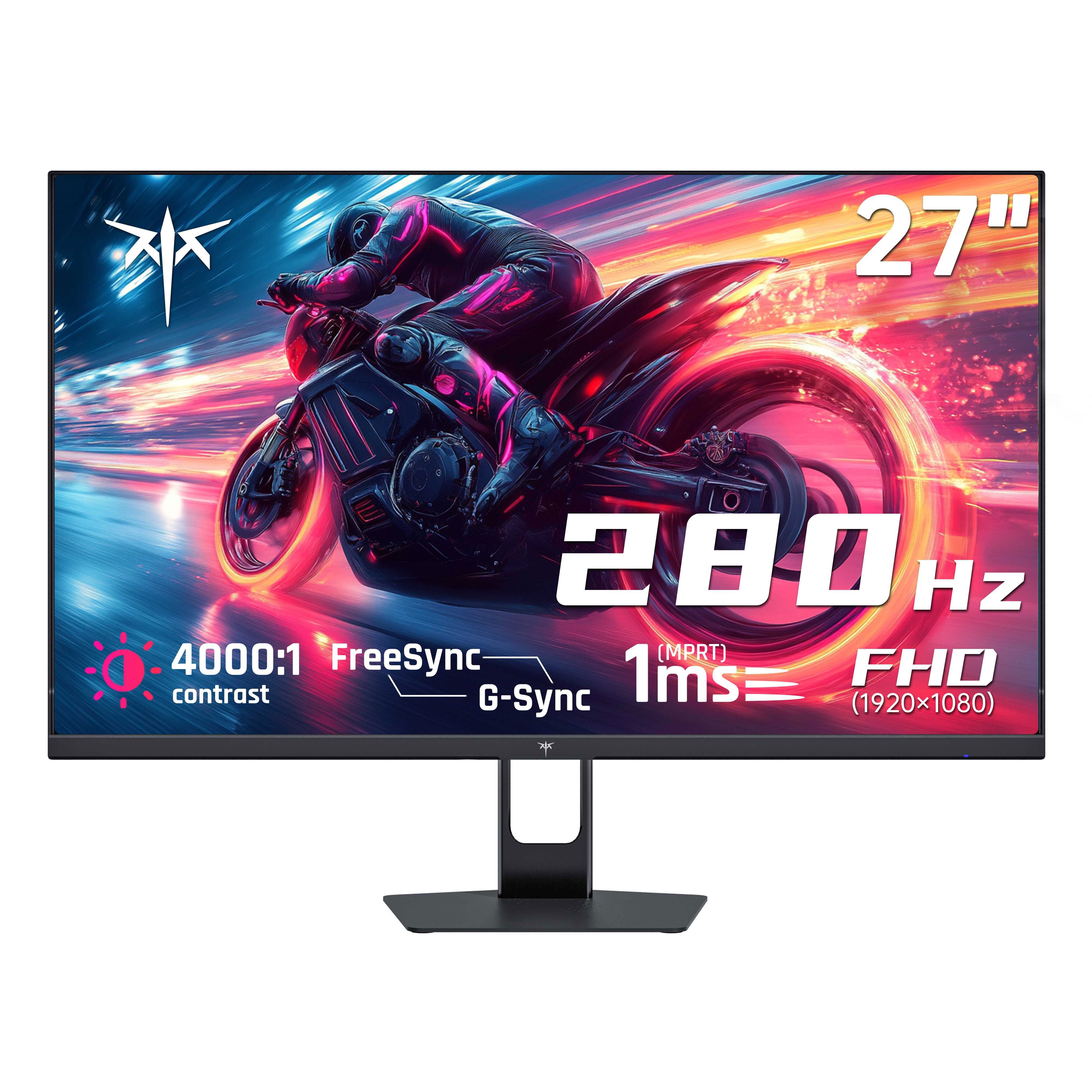 KTC 27-inch FHD gaming monitor with slim bezels and black stand