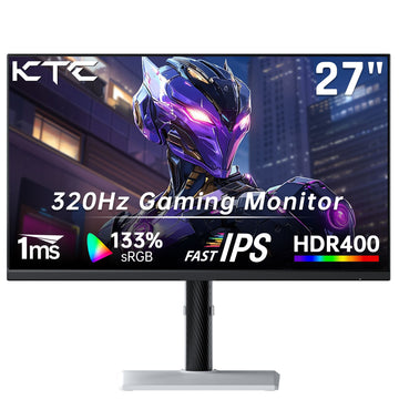 KTC 27-inch 2K gaming monitor in vertical portrait mode with slim white bezel