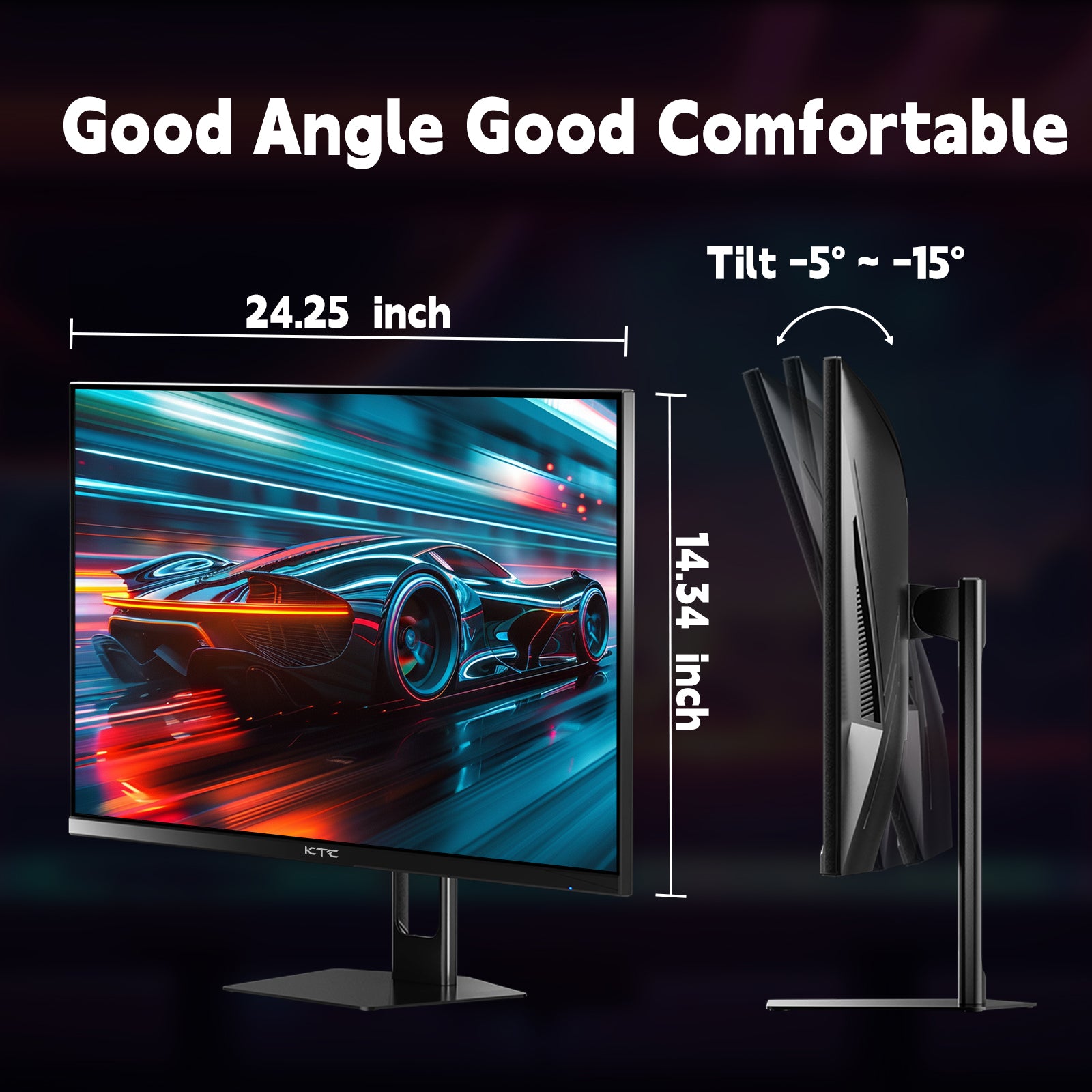 KTC 27-inch FHD gaming monitor with slim bezels, wall-mount support, HDMI and DP ports