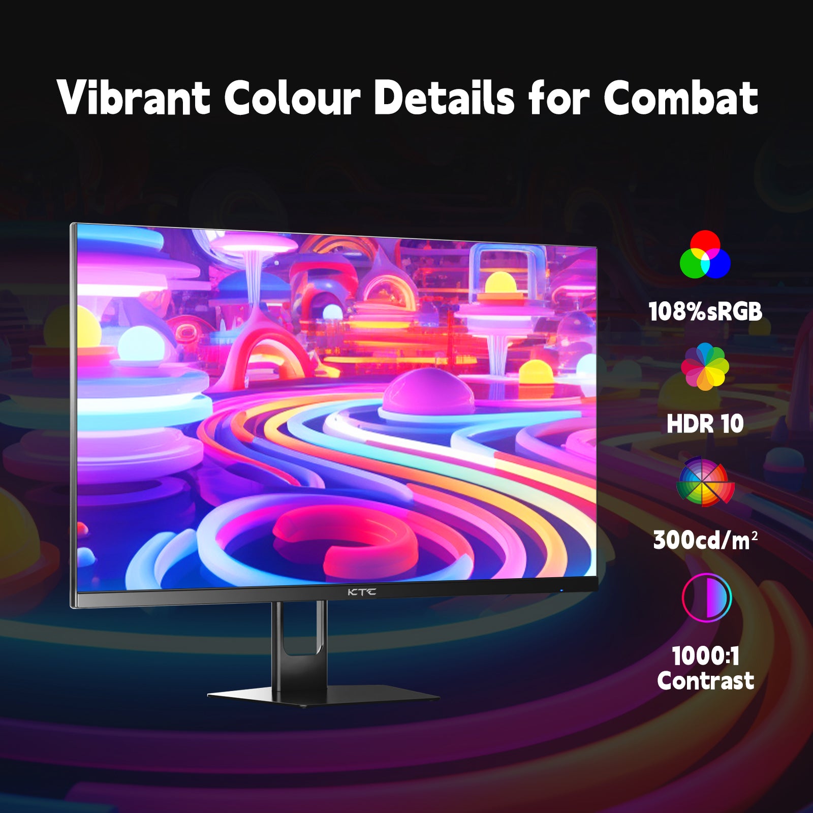KTC 27-inch FHD gaming monitor with wall-mount-ready design and slim bezels