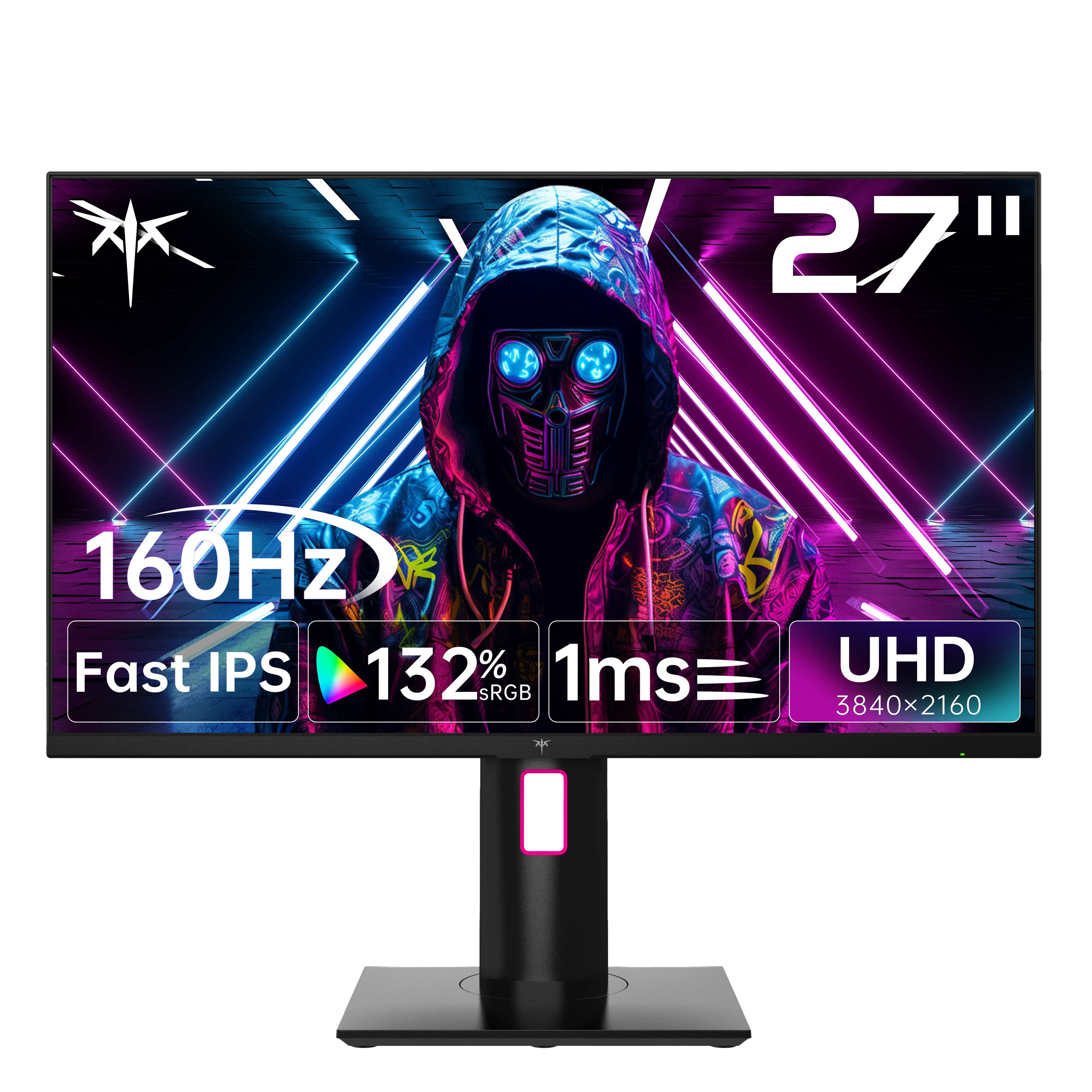 KTC 27-inch 4K 160Hz gaming monitor with thin bezel and adjustable stand
