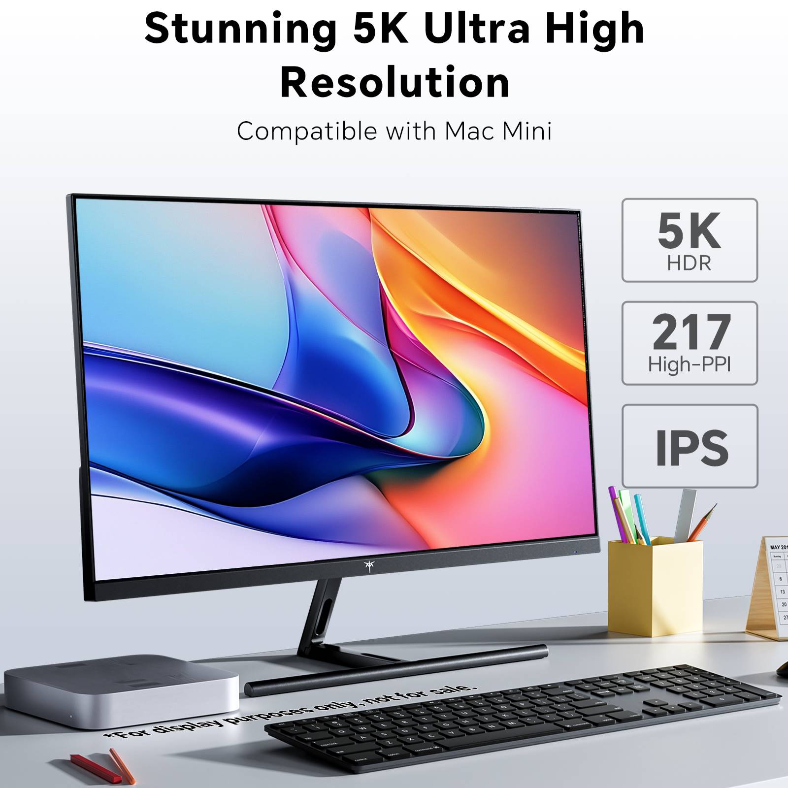 KTC 27-inch 5K monitor with slim bezels and aluminum stand
