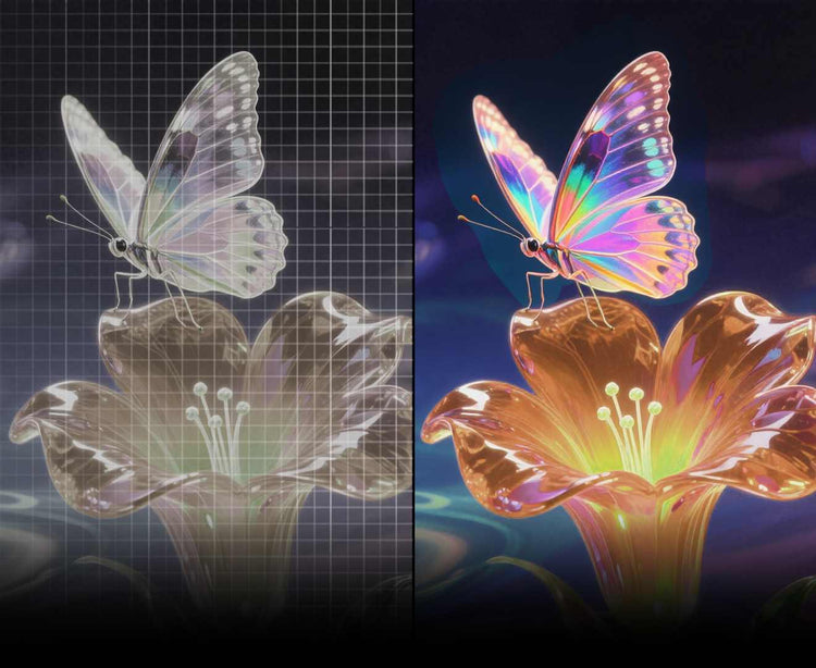 135% sRGB wide color gamut display with vibrant color spectrum lines