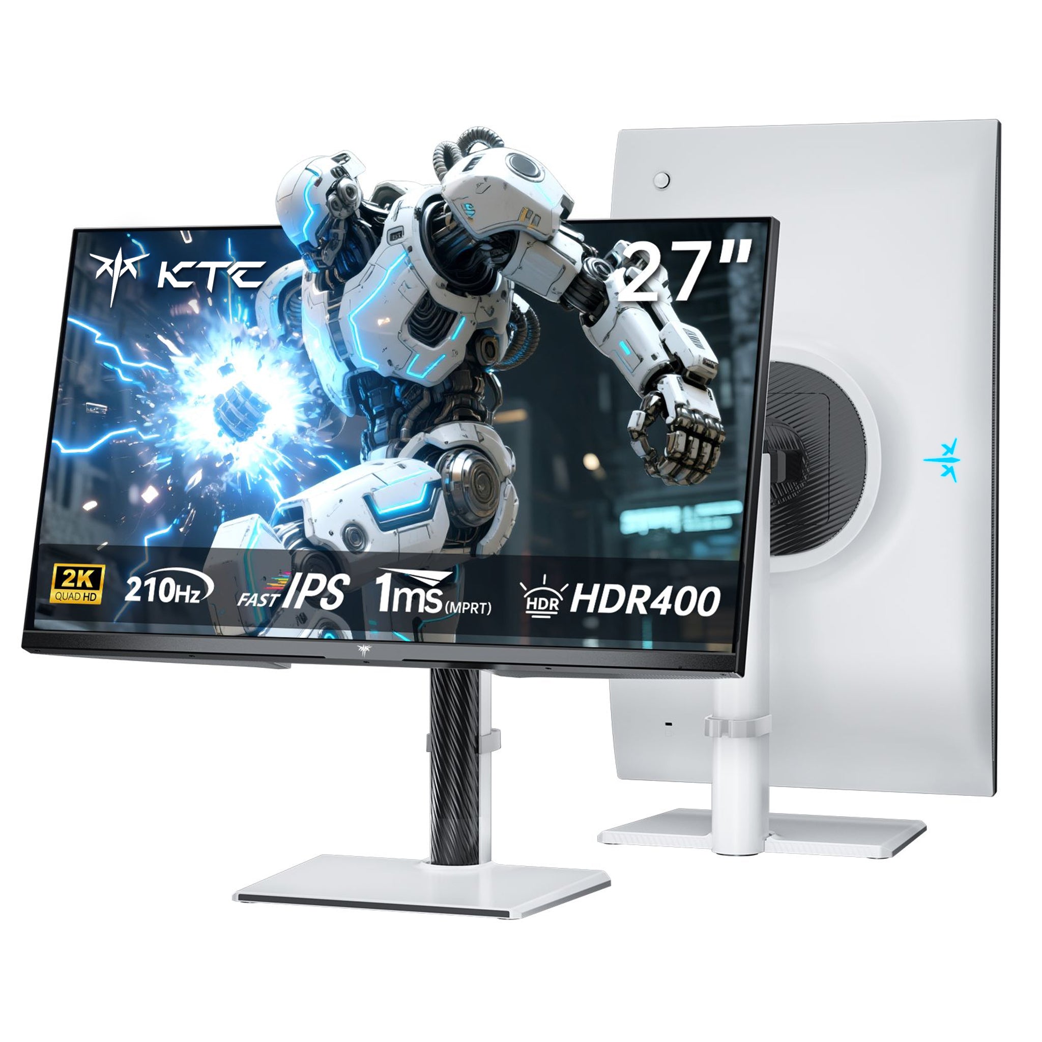 KTC 27-inch 2K gaming monitor with narrow bezels, HDR400 and built-in speakers