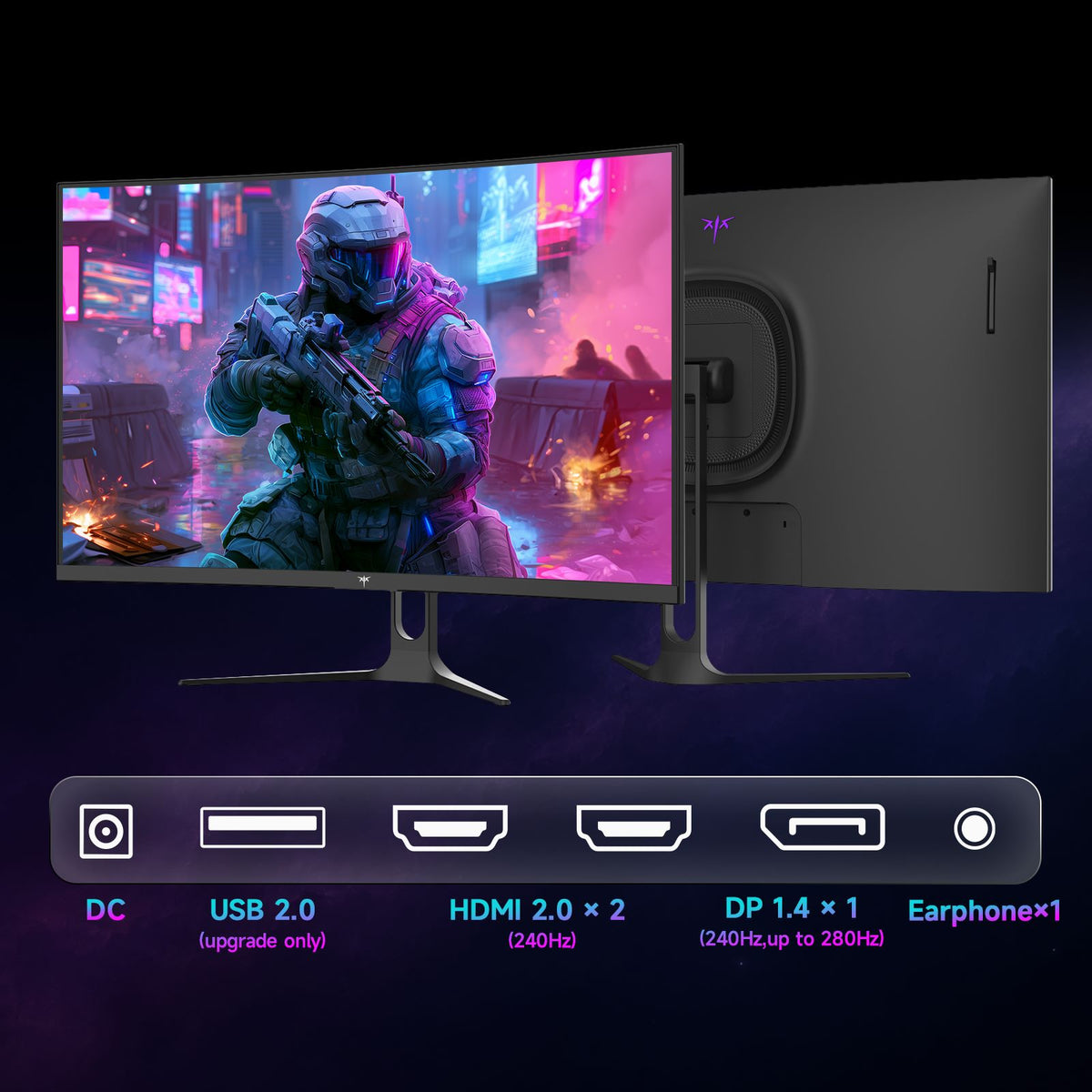 KTC 32" FHD 240Hz 1500R Curved Gaming Monitor | H32C5