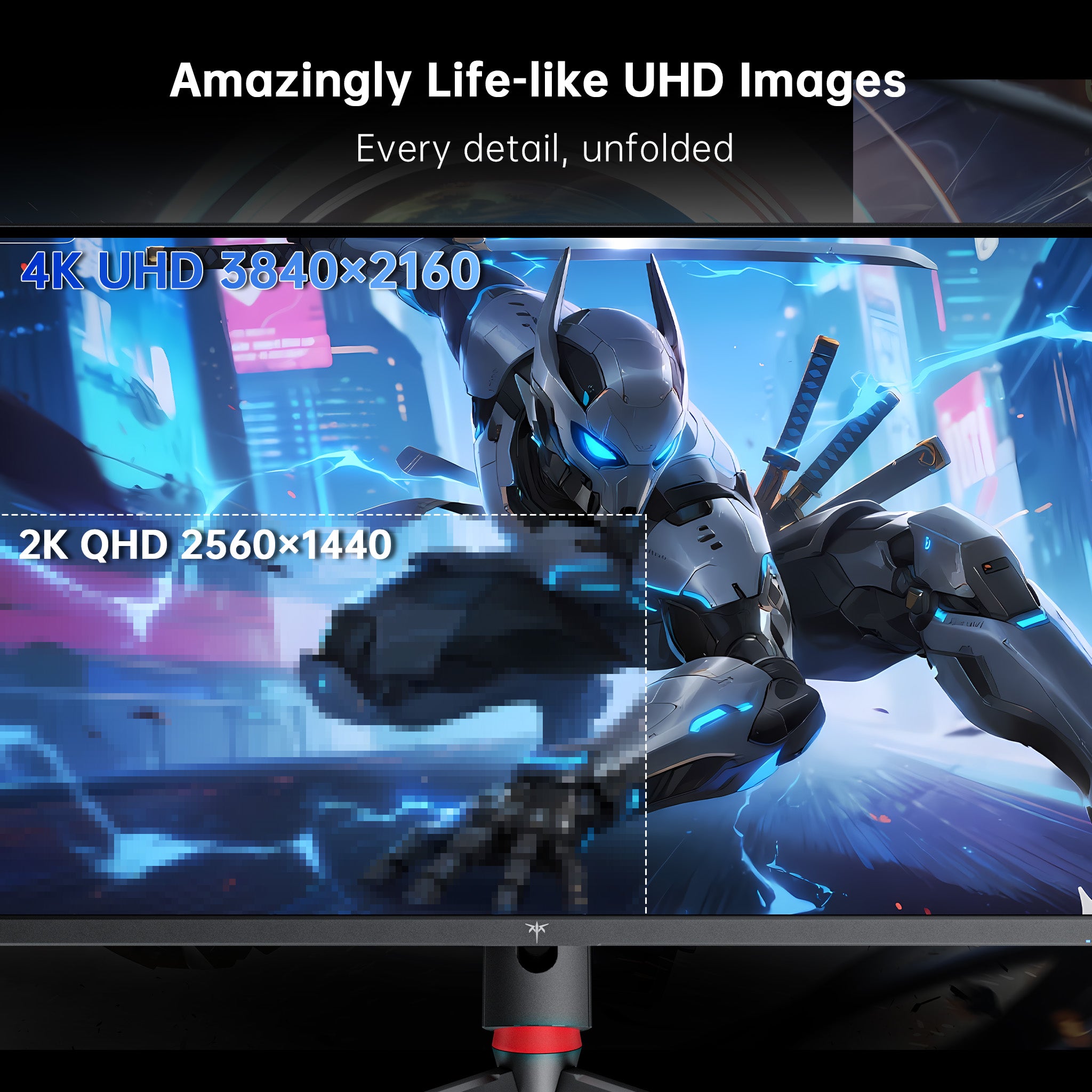 KTC 32-inch 4K gaming monitor with 165Hz Fast IPS, 1ms response time, Adaptive Sync, VESA mount
