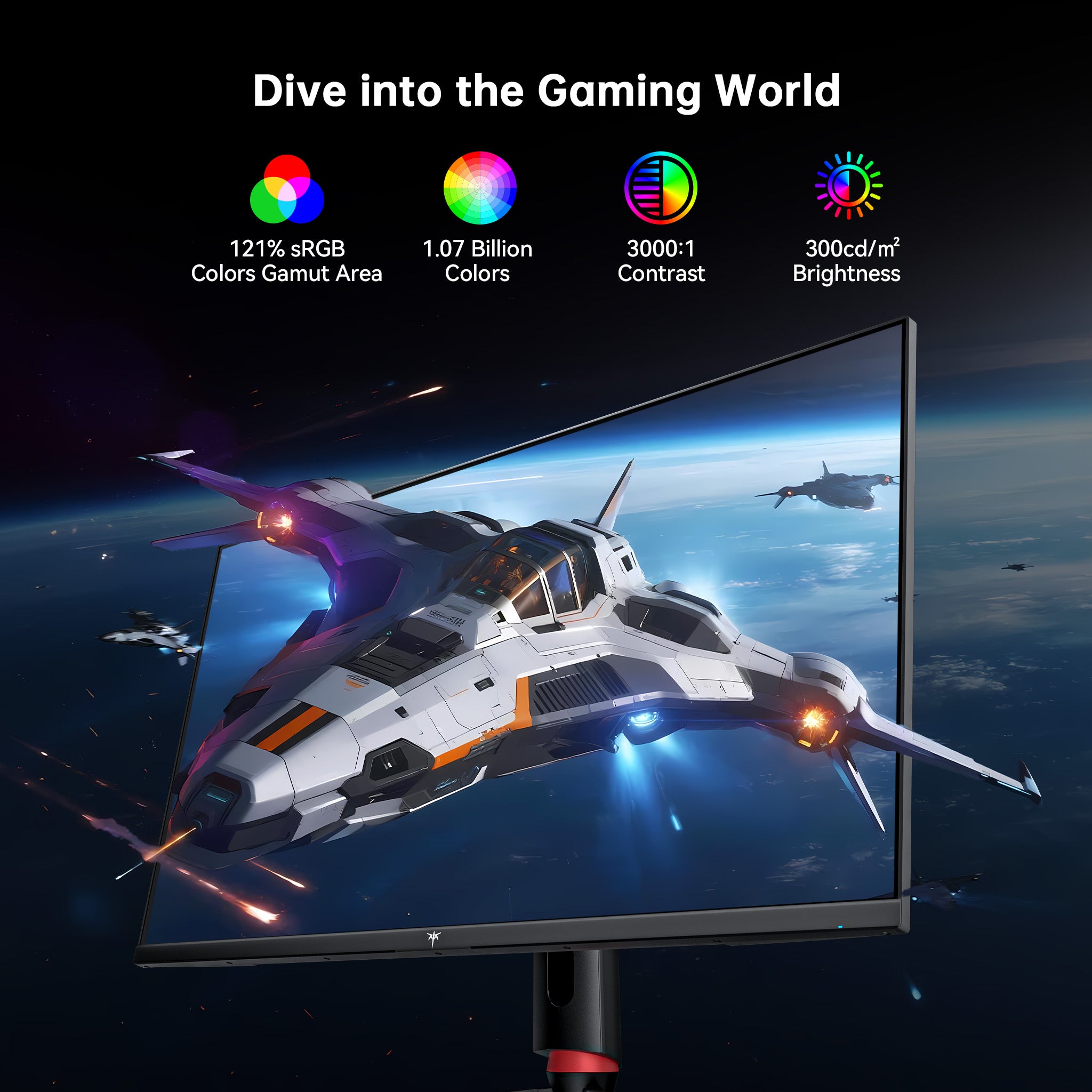 KTC 32-inch 4K 165Hz gaming monitor with slim bezel and VESA mount