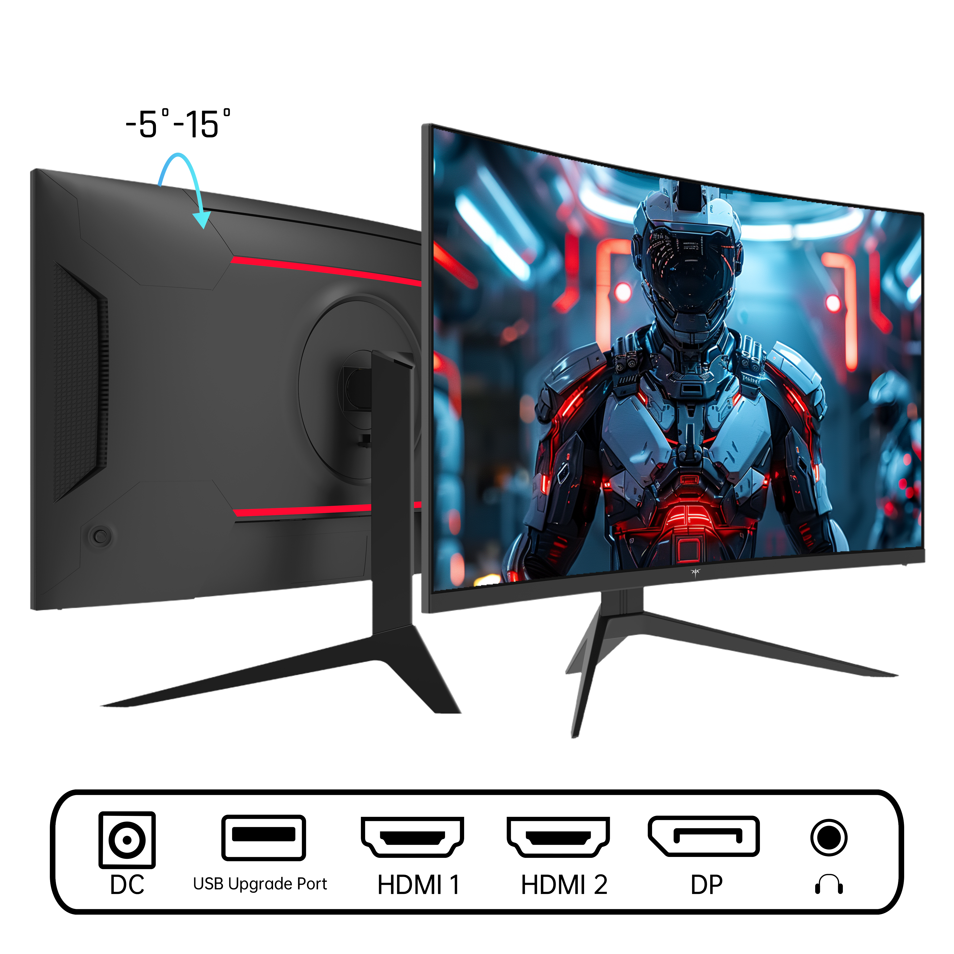 KTC 32-inch curved gaming monitor with 240Hz display and thin black bezel