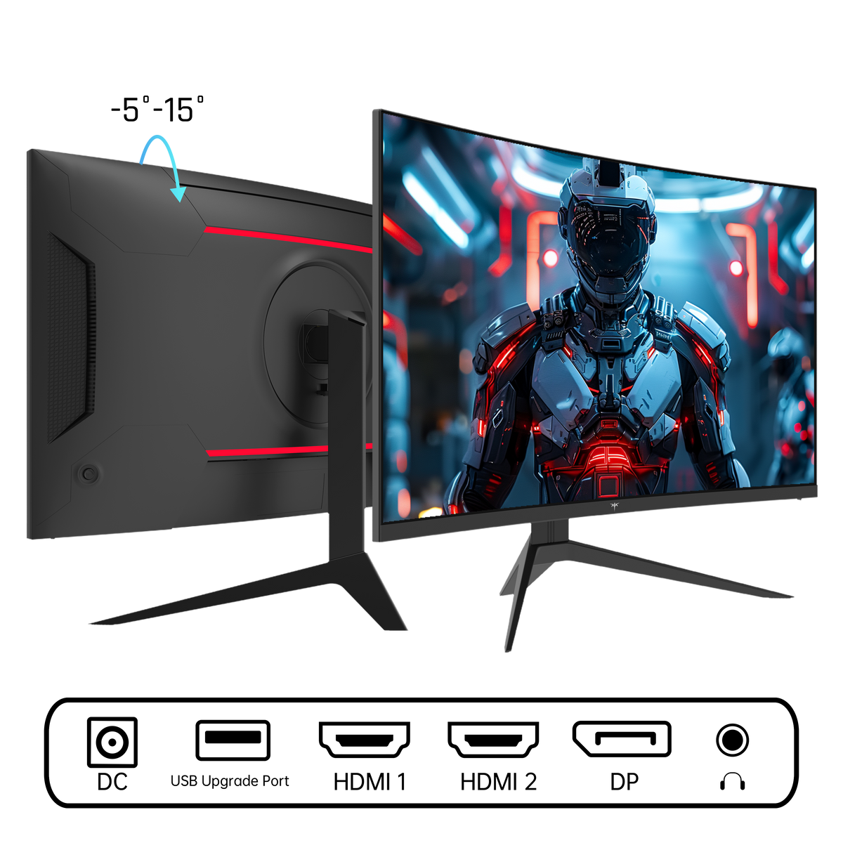 KTC 32-inch curved gaming monitor with 240Hz display and thin black bezel