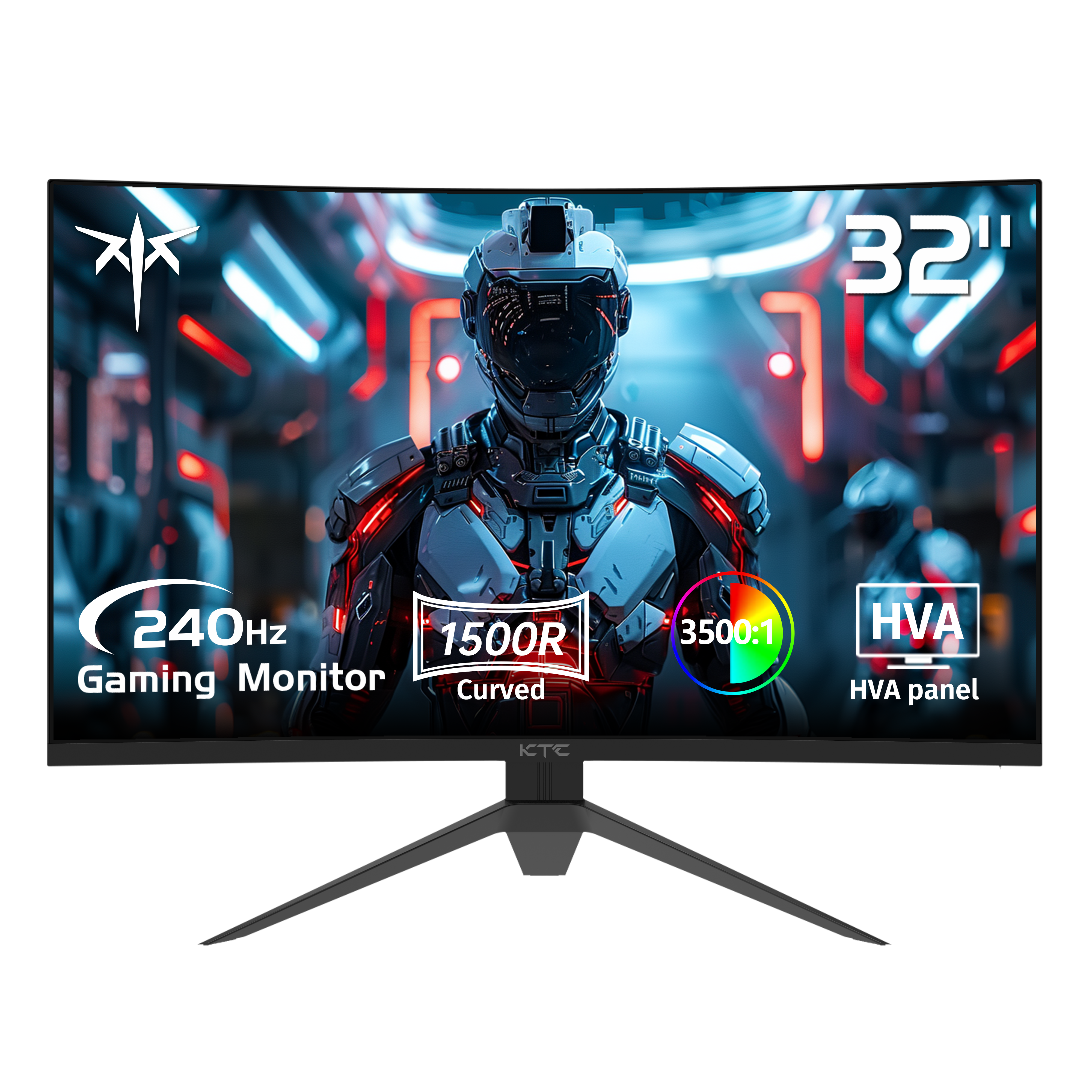 32-inch 1500R curved gaming monitor with slim bezels and 240Hz 1ms display