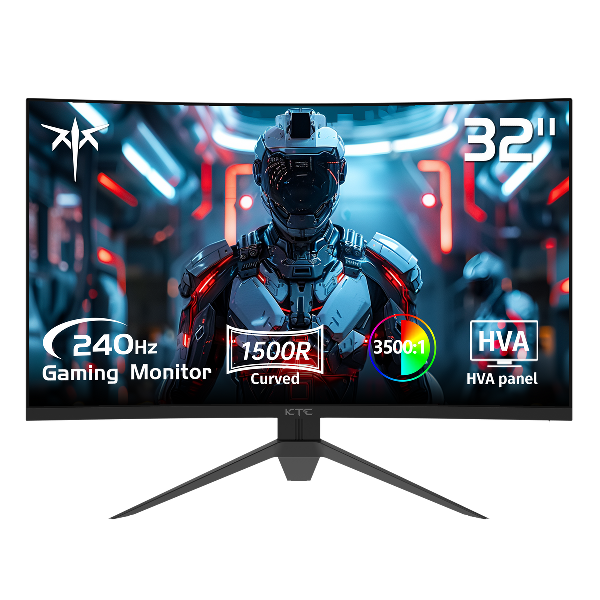 32-inch 1500R curved gaming monitor with slim bezels and 240Hz 1ms display