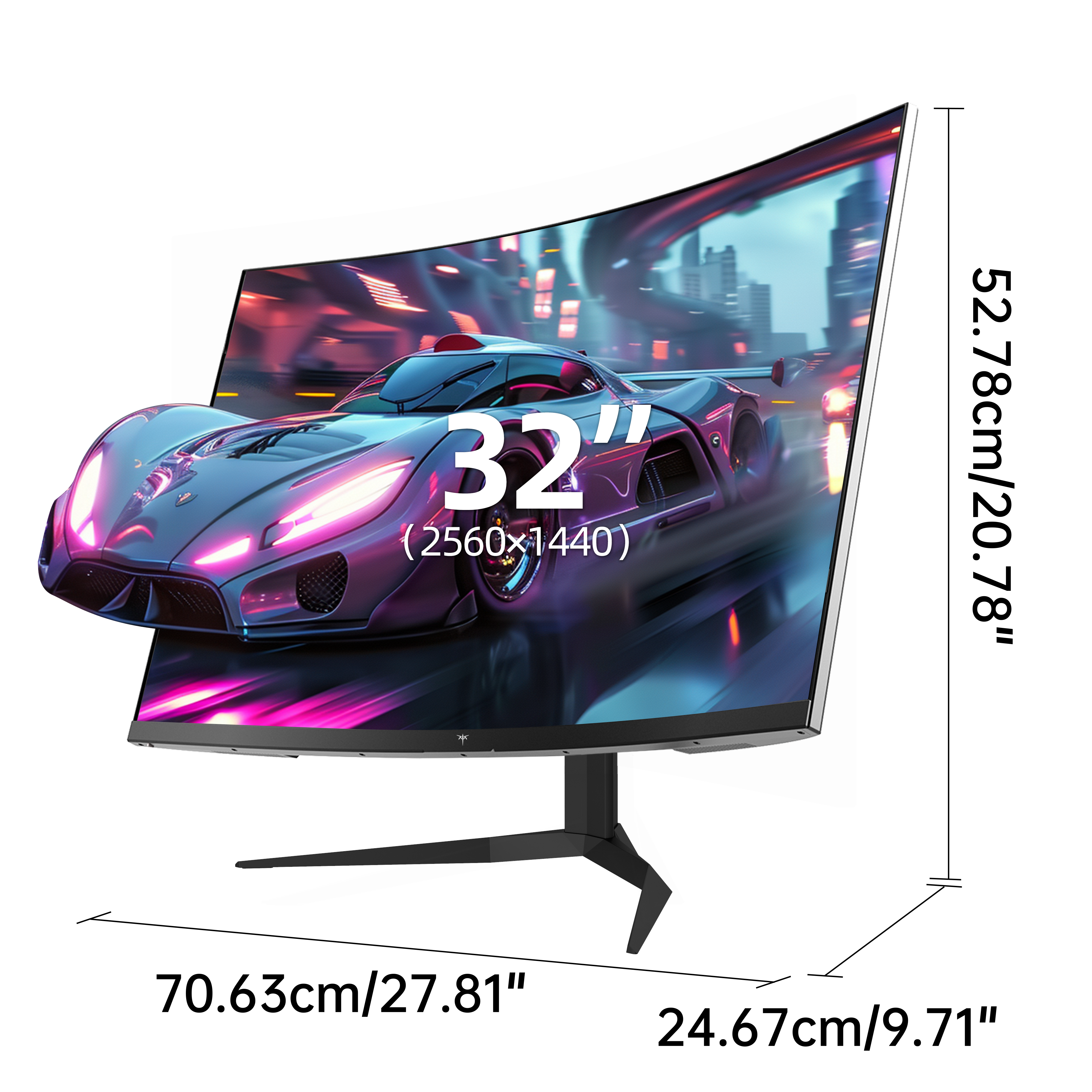 KTC 32-inch 2K 240Hz 1000R curved gaming monitor with thin bezels and adjustable stand