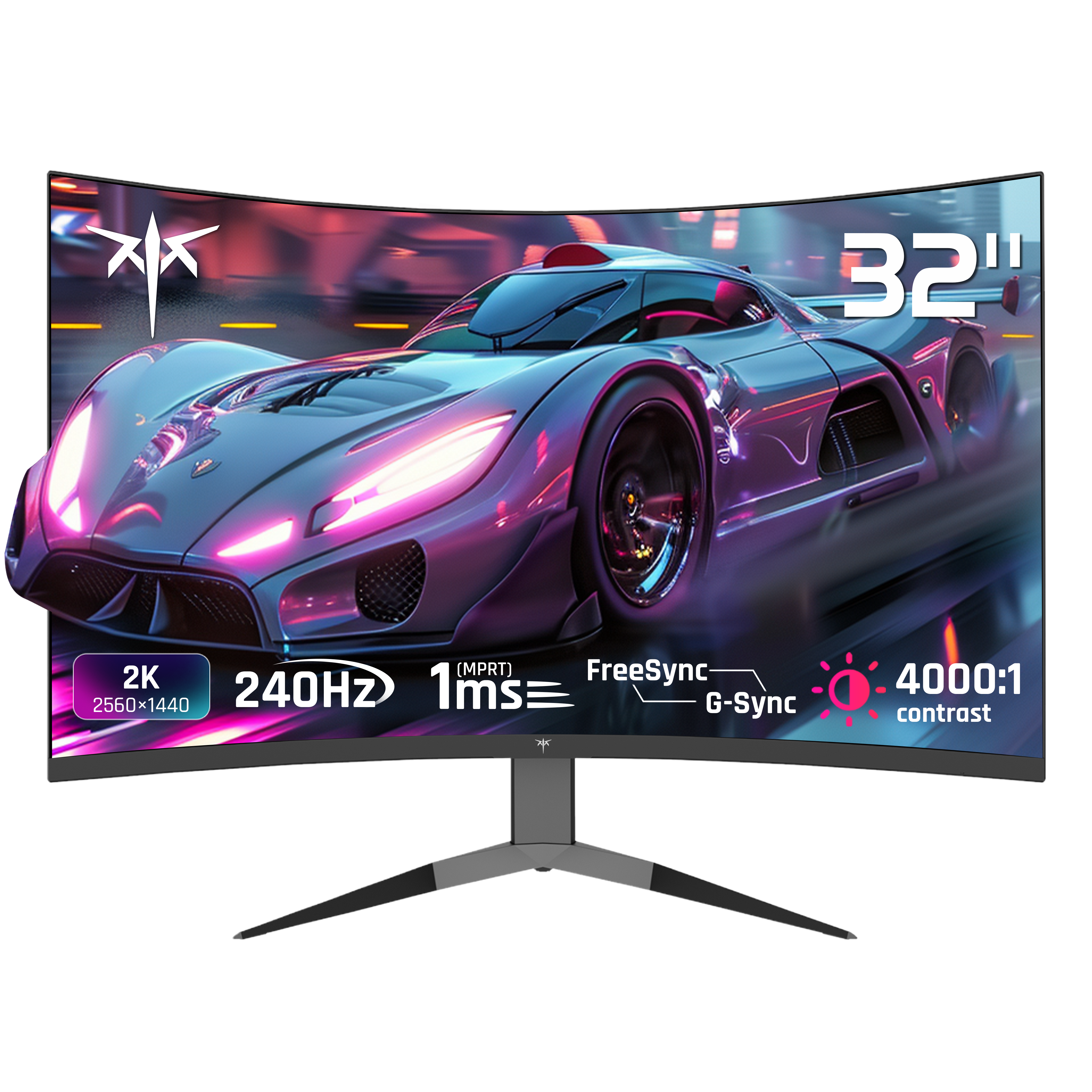 KTC 32-inch 2K 240Hz 1000R curved gaming monitor with black bezel