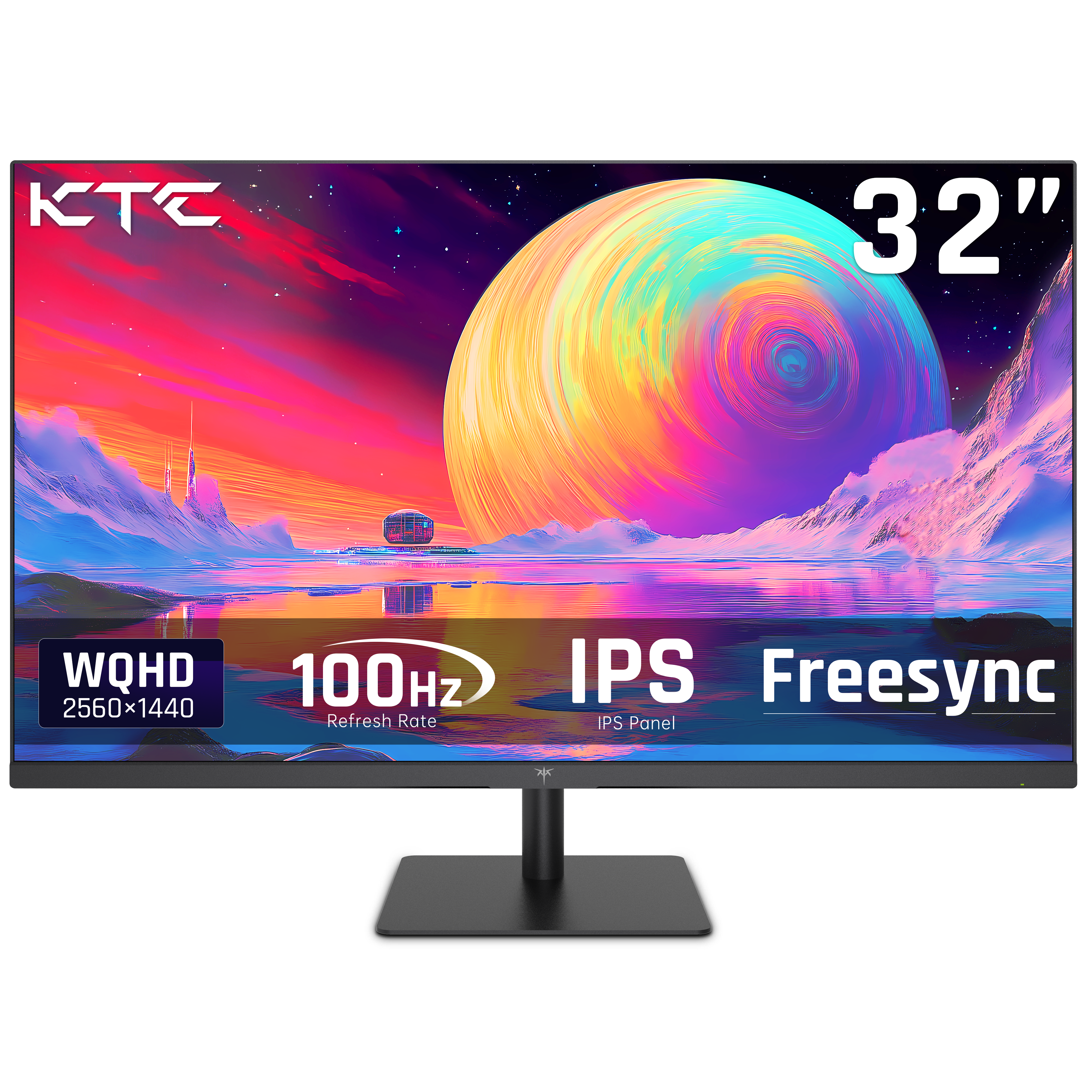 KTC 32-inch 2K IPS monitor with slim bezels for home and office