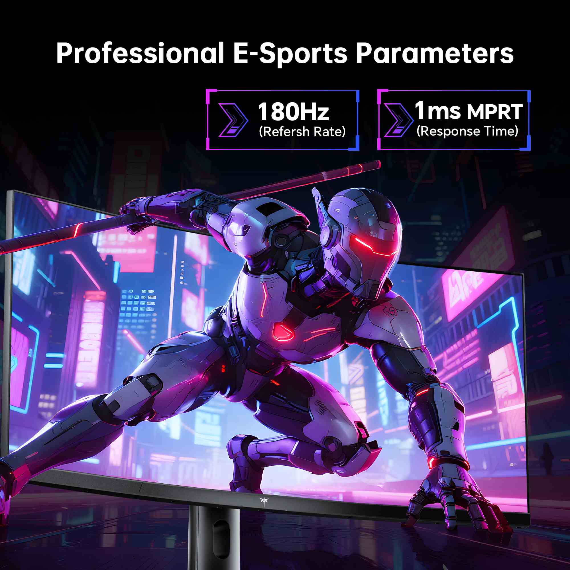 KTC 34-inch 2K curved gaming monitor with 180Hz refresh rate and 1ms MPRT