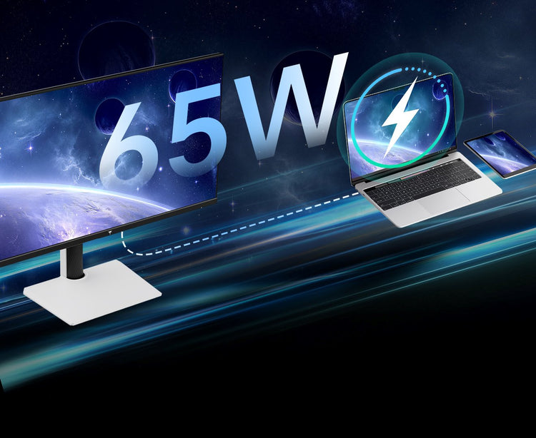 USB Type-C 65W reverse charging port - power laptops and devices while using the gaming monitor