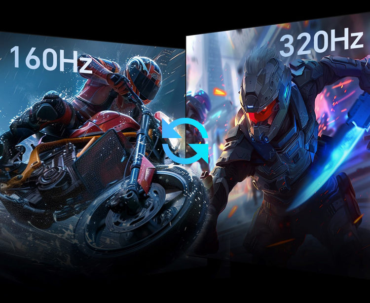 Flexible refresh rate switching feature - 160Hz 4K clarity or 320Hz ultra-smooth gaming performance