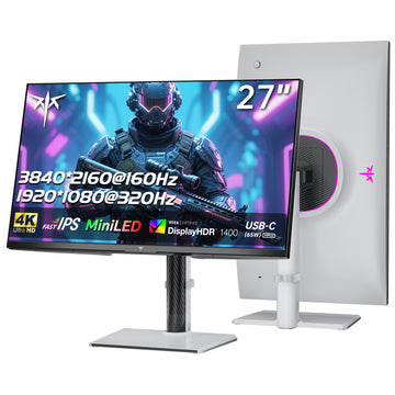 KTC M27P6 27-inch Mini LED gaming monitor with thin bezels and RGB stand